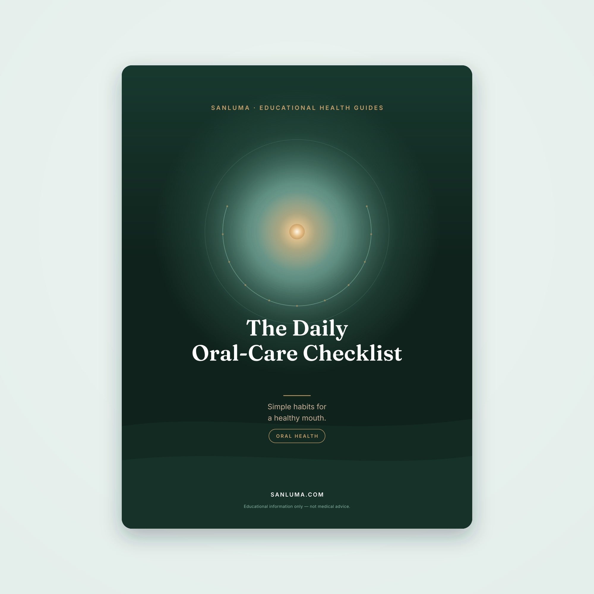 The Daily Oral-Care Checklist | SanLuma health guide cover