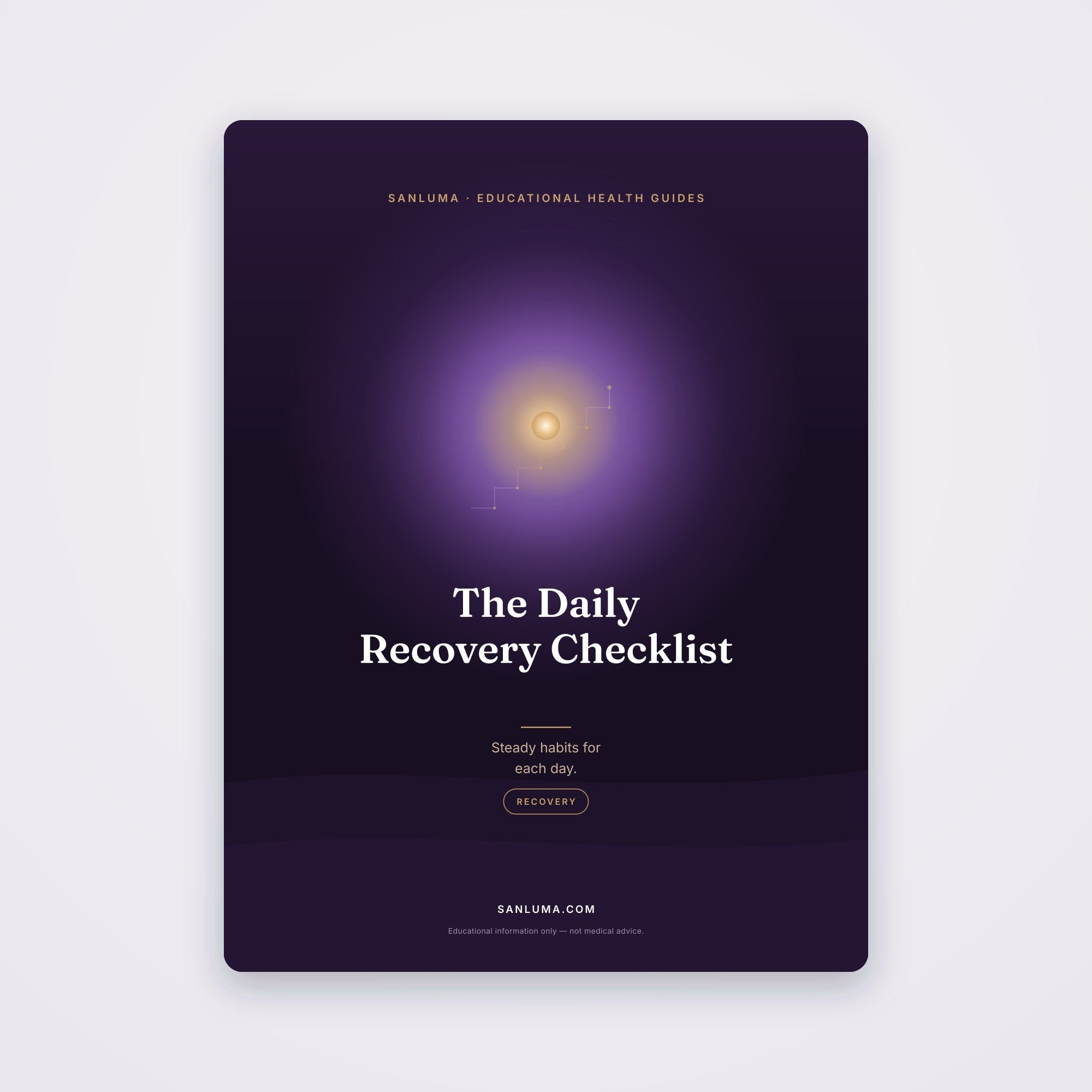The Daily Recovery Checklist | SanLuma health guide cover