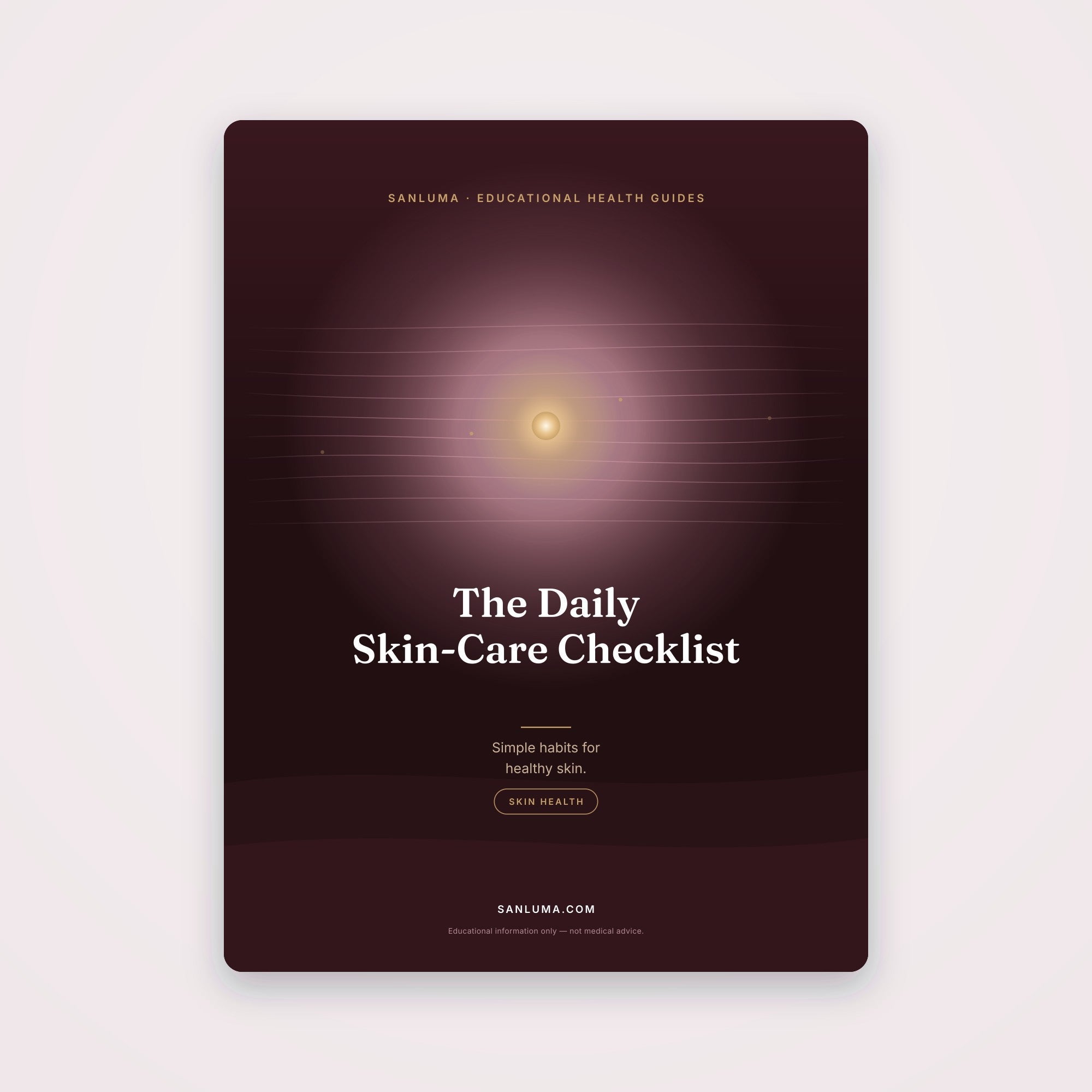 SanLuma educational health guide cover