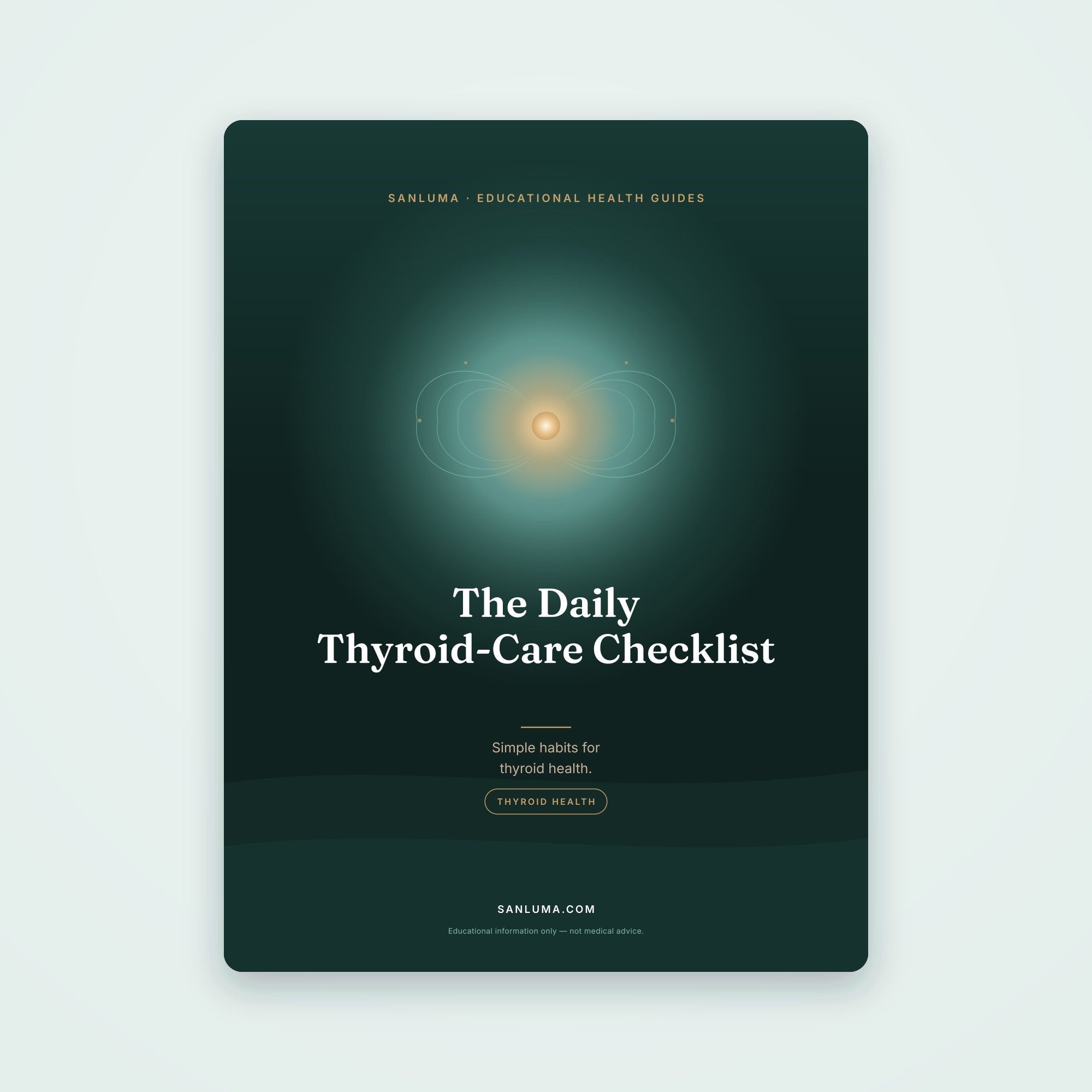 The Daily Thyroid-Care Checklist | SanLuma health guide cover