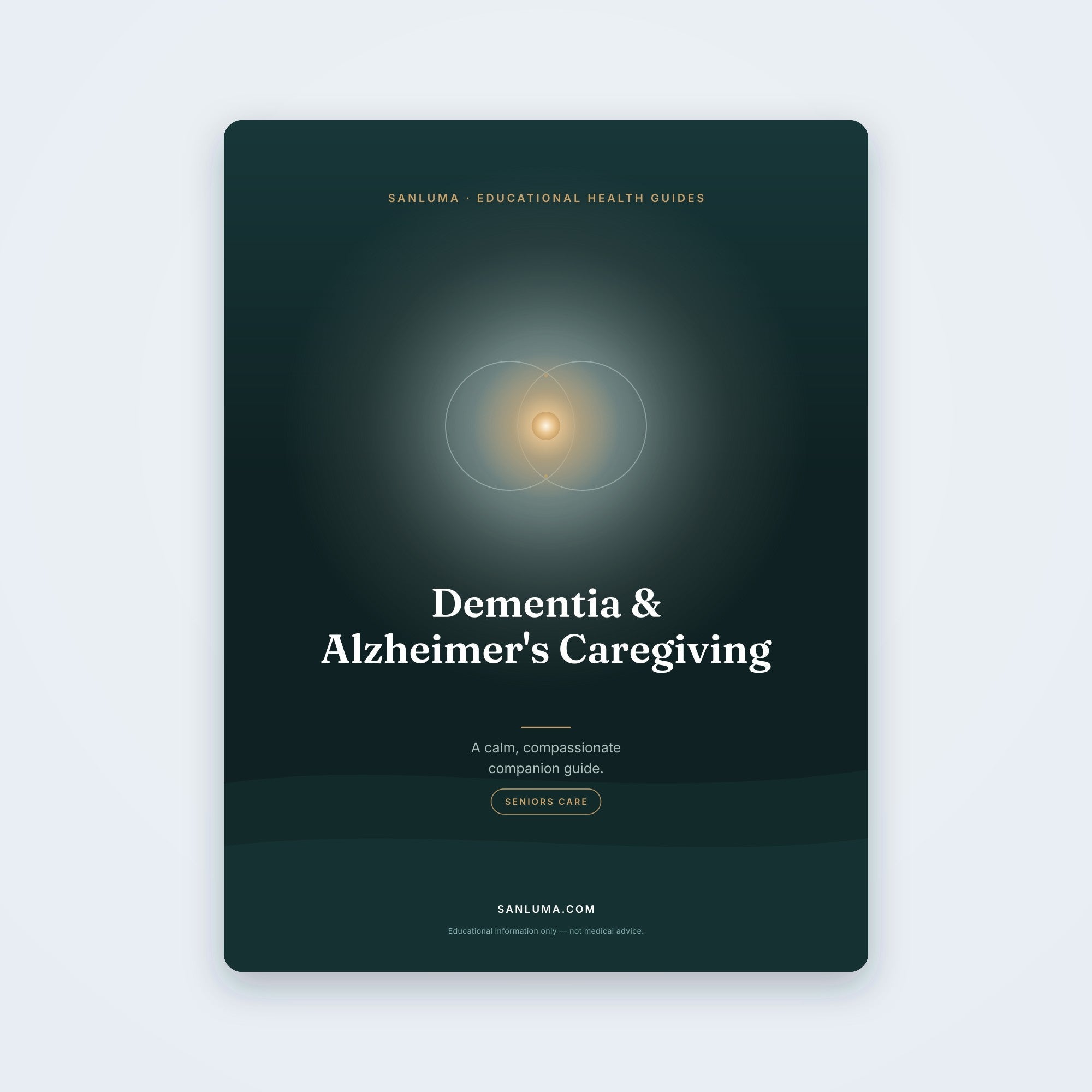 Dementia & Alzheimer's Caregiving — A Compassionate Guide | SanLuma health guide cover