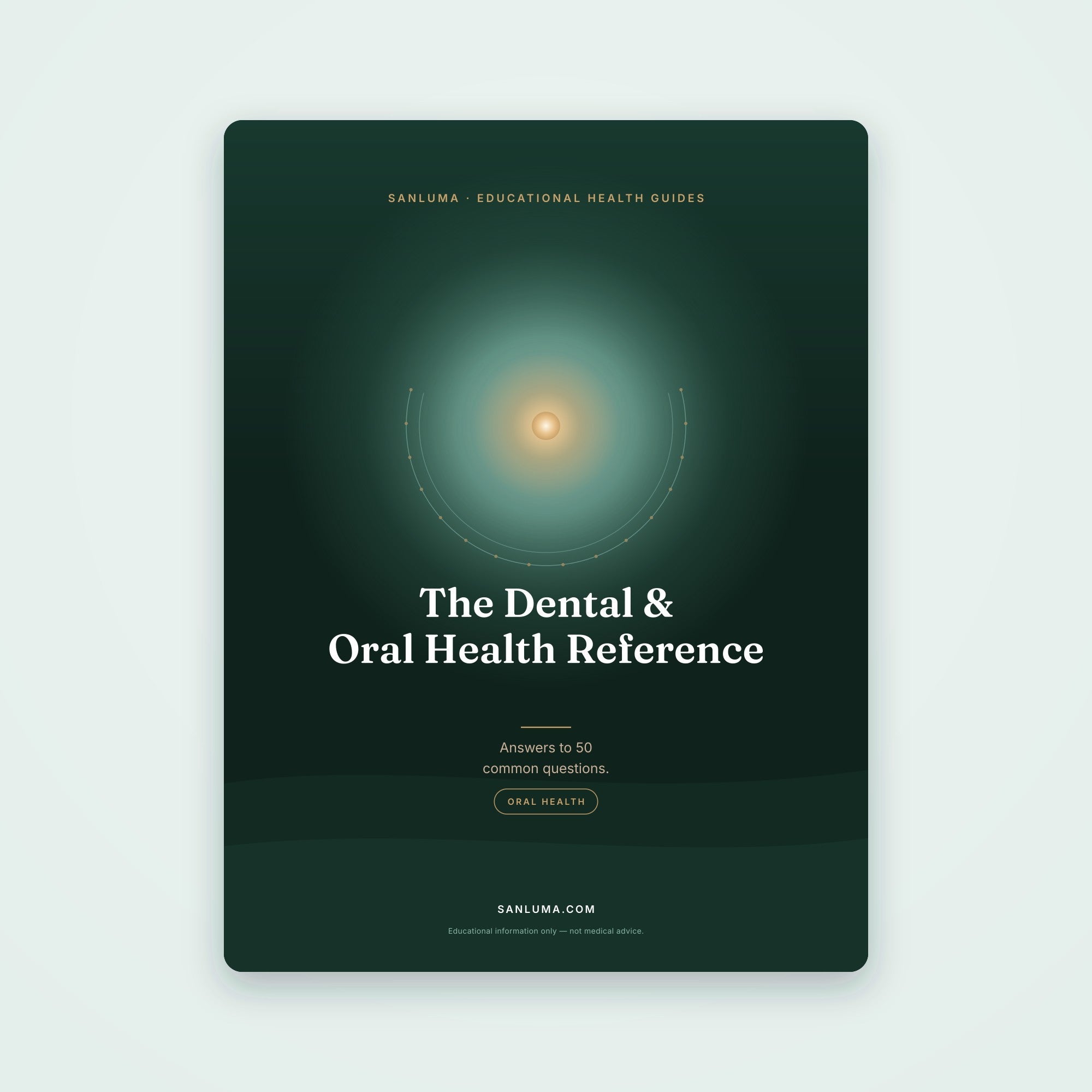 The Dental & Oral Health Reference — 50 Common Questions | SanLuma health guide cover