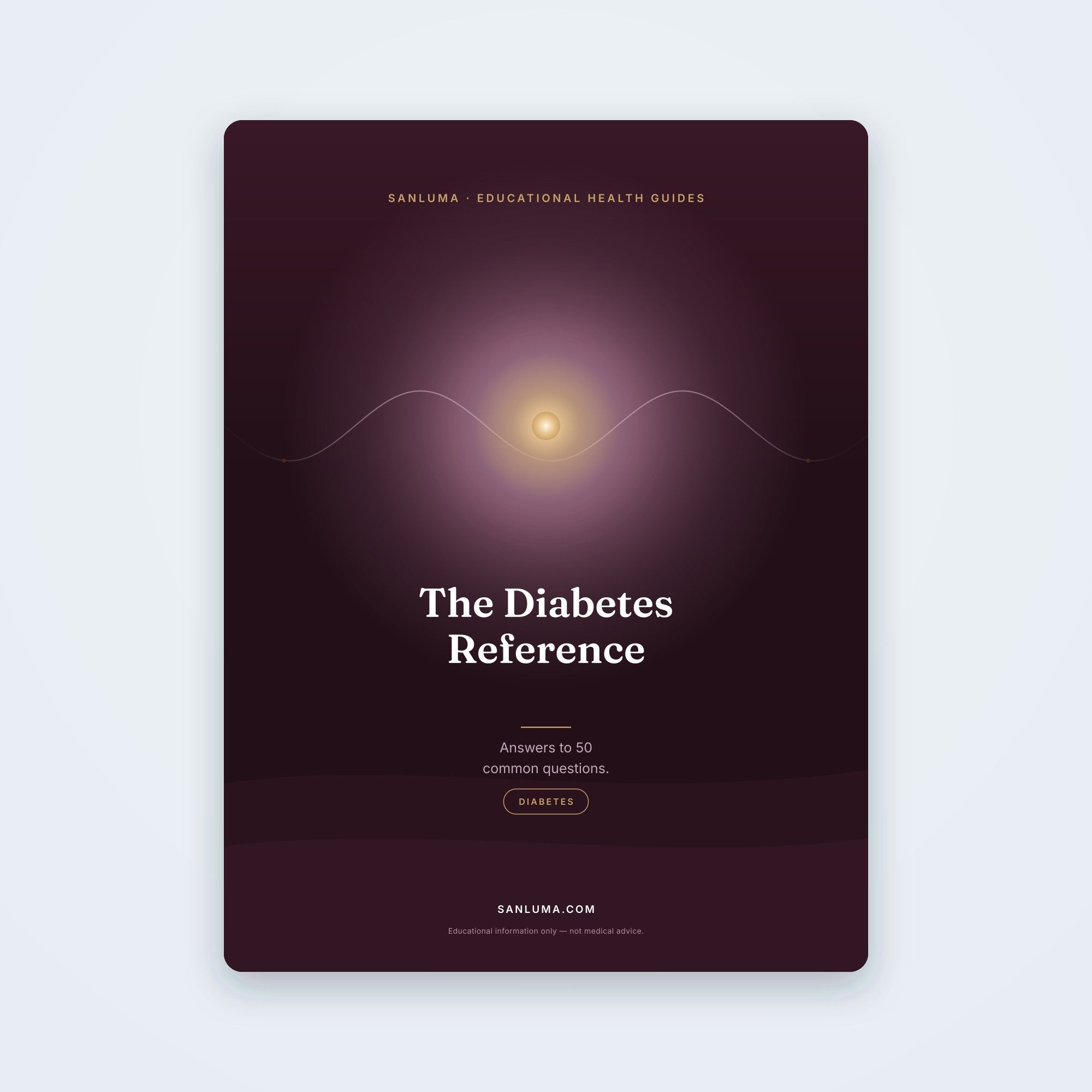 The Diabetes Reference — 50 Common Questions | SanLuma health guide cover