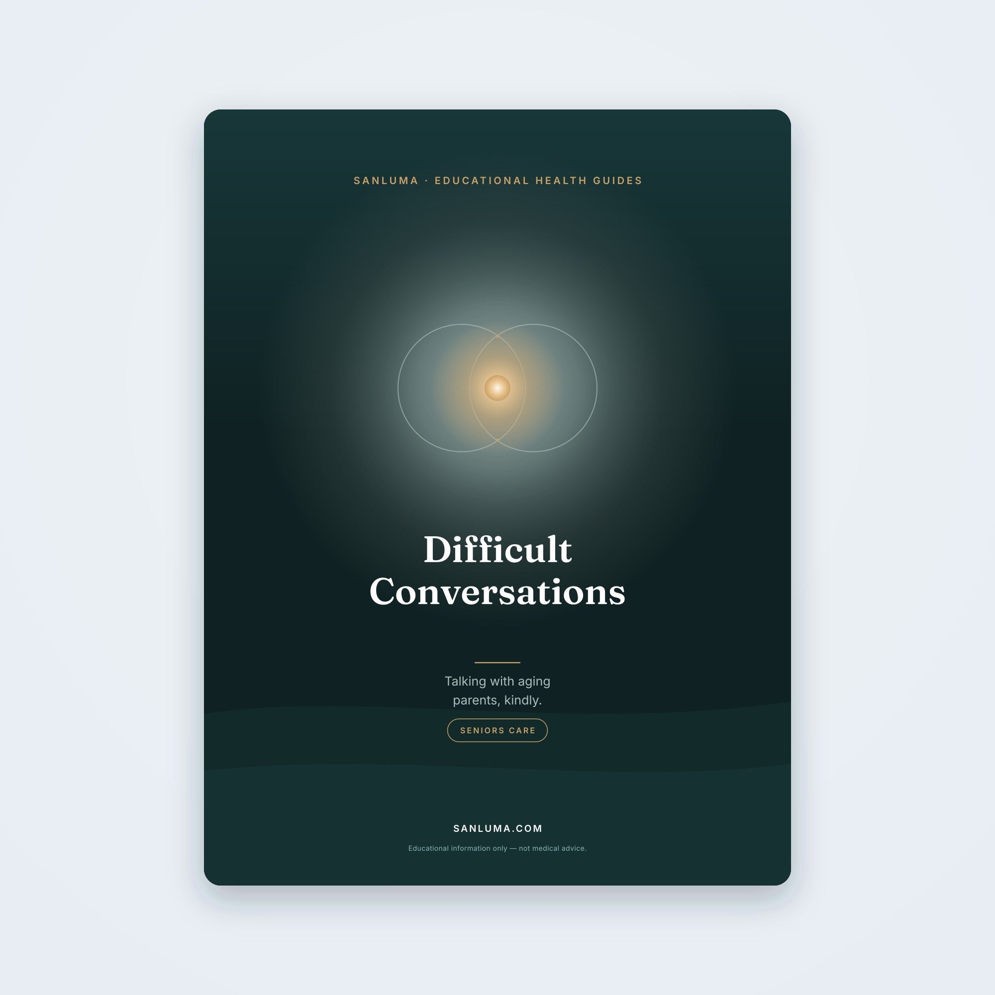 Difficult Conversations with Aging Parents | SanLuma health guide cover
