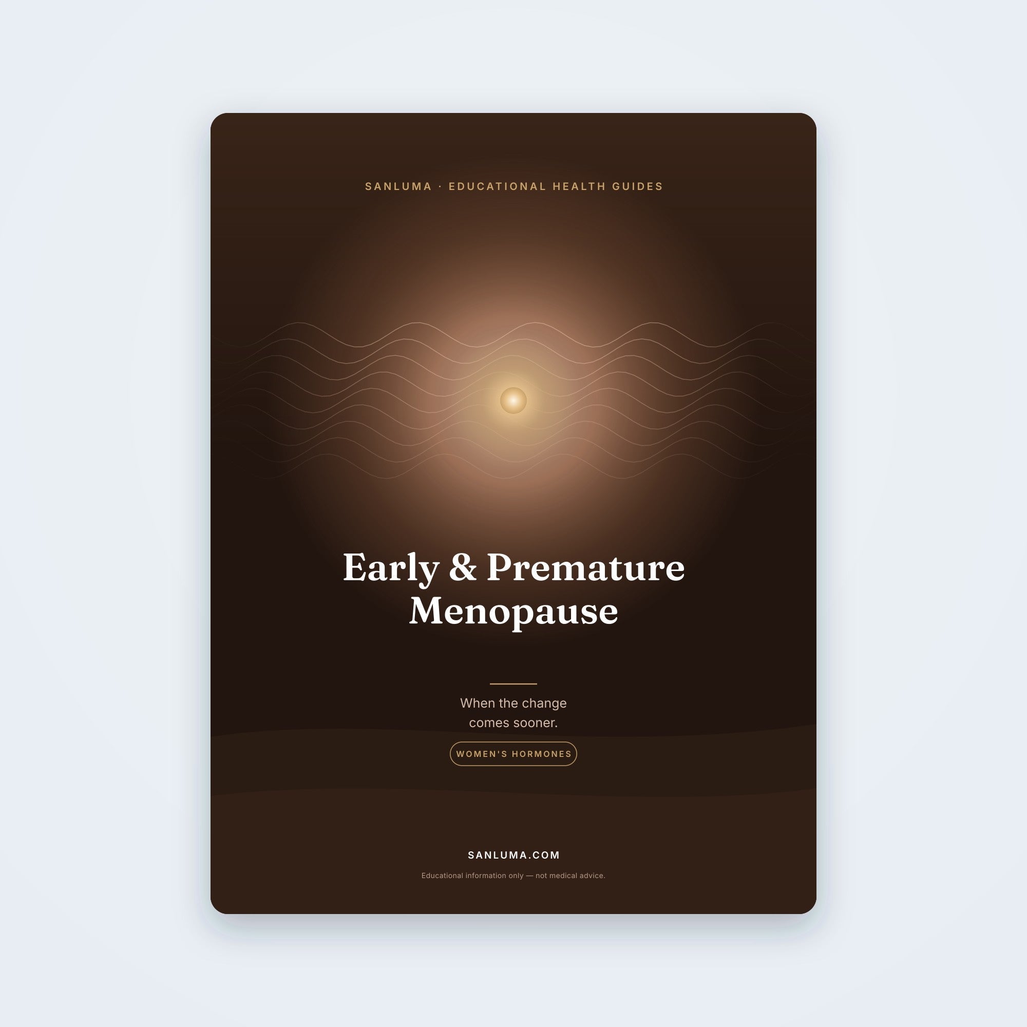 Early & Premature Menopause — When It Comes Sooner | SanLuma health guide cover