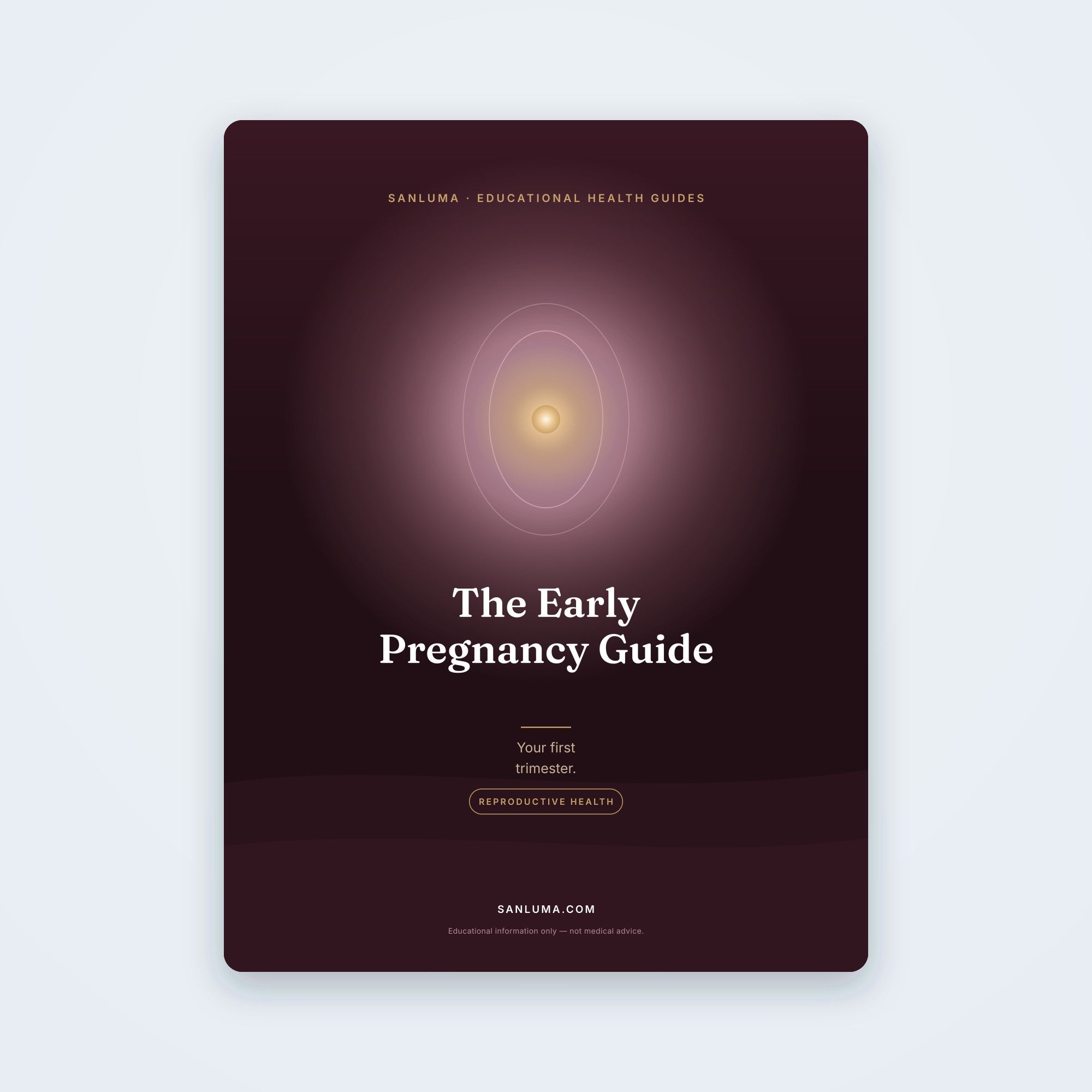 The Early Pregnancy Guide — Your First Trimester | SanLuma health guide cover