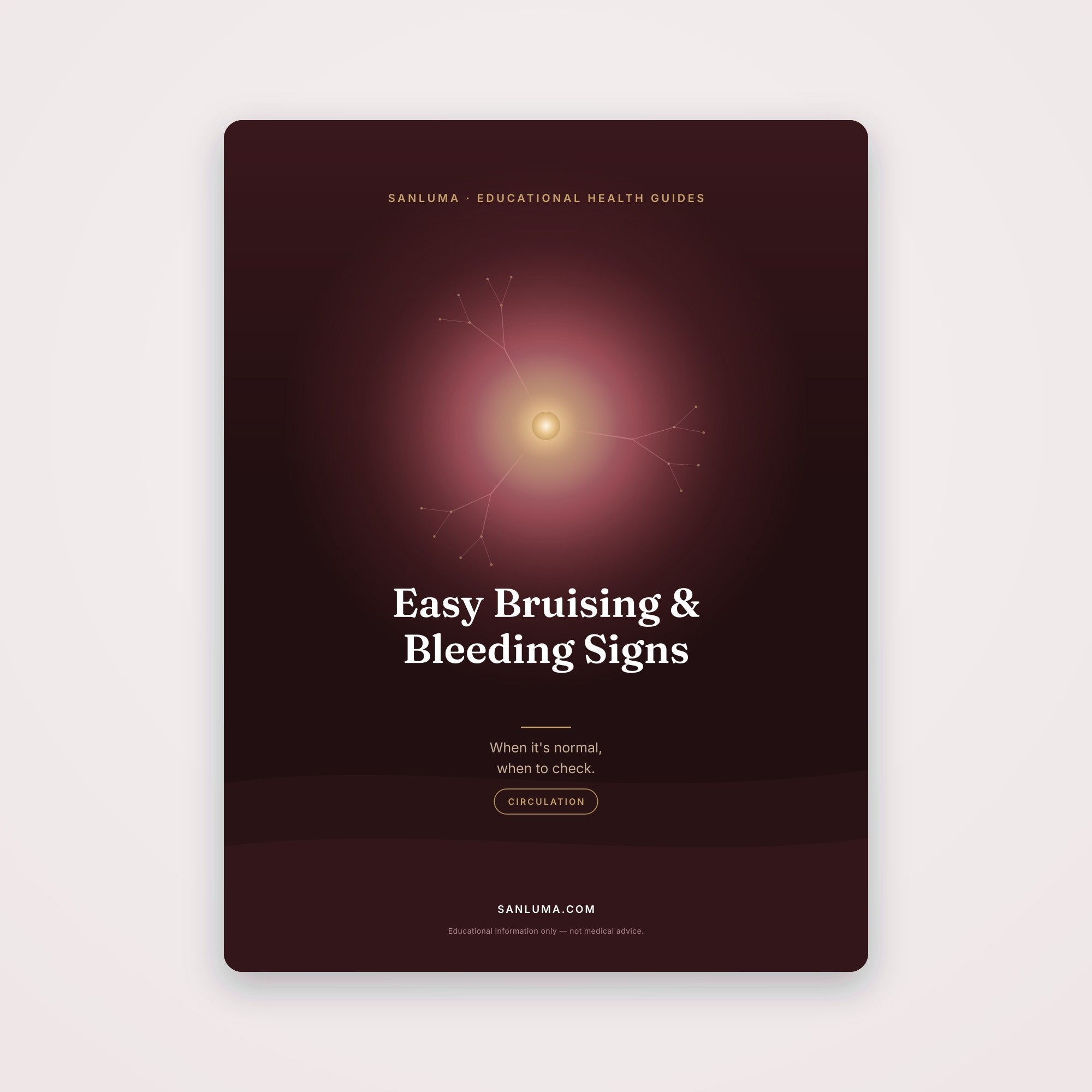 Easy Bruising & Bleeding Signs | SanLuma health guide cover