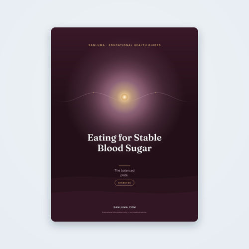 Eating for Stable Blood Sugar — The Balanced Plate | SanLuma health guide cover