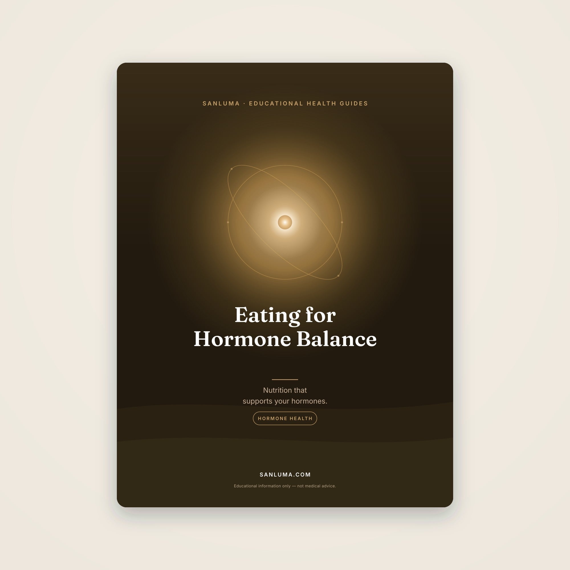 Eating for Hormone Balance — Nutrition Guide | SanLuma health guide cover