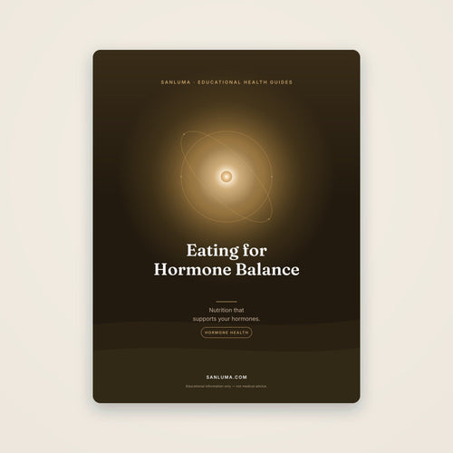 Eating for Hormone Balance — Nutrition Guide | SanLuma health guide cover