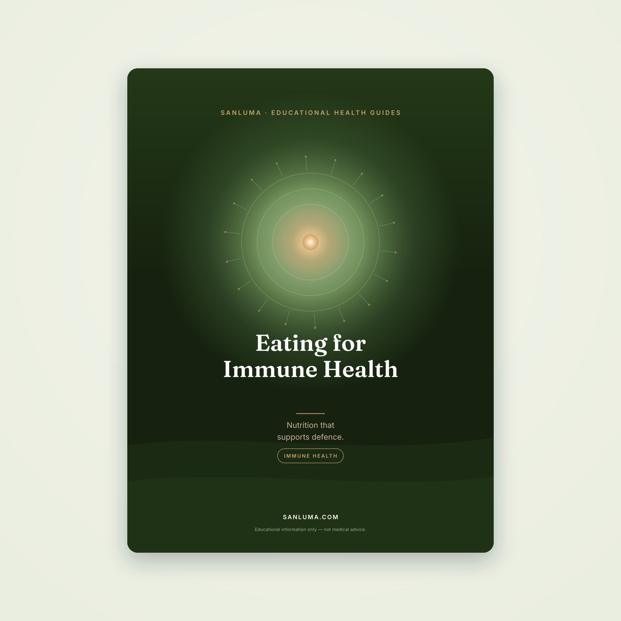 Eating for Immune Health — Nutrition Guide | SanLuma health guide cover