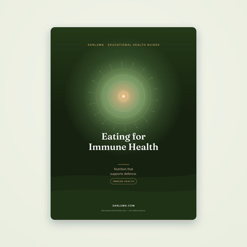 Eating for Immune Health — Nutrition Guide | SanLuma health guide cover