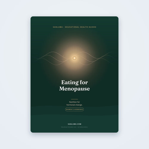 SanLuma educational menopause & women's hormones PDF guide cover