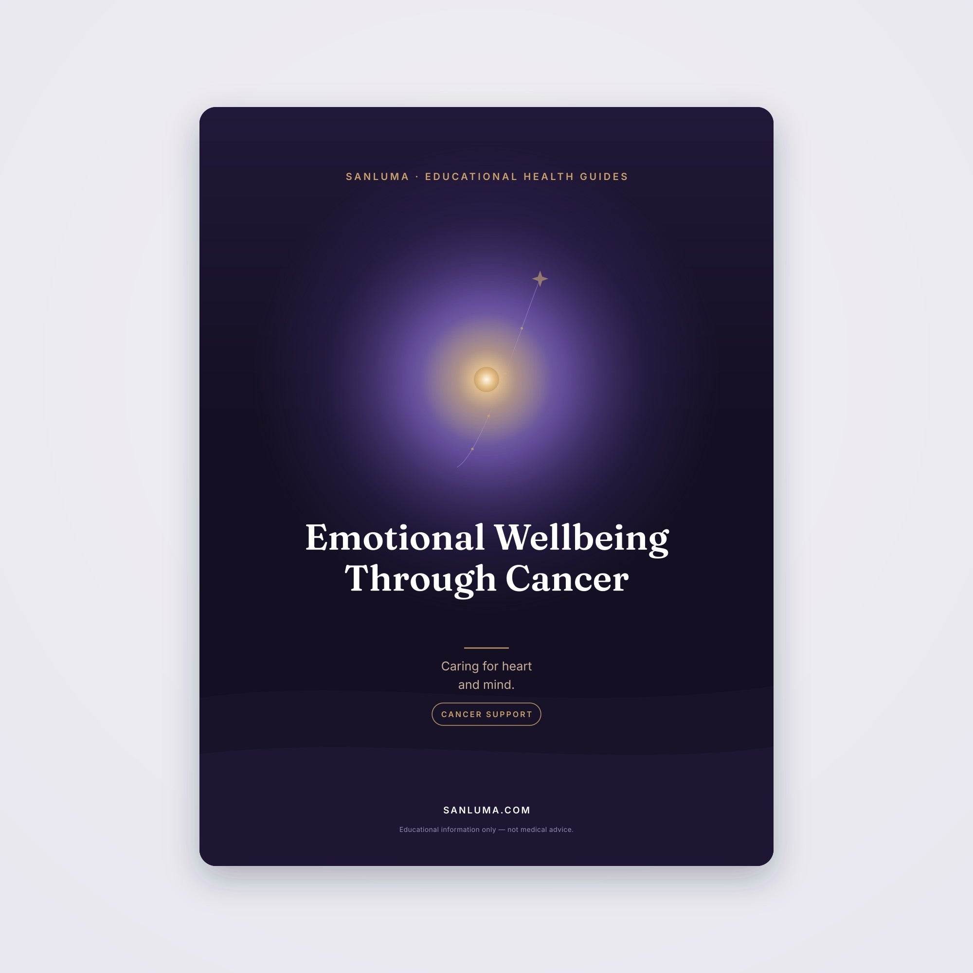 Emotional Wellbeing Through Cancer | SanLuma health guide cover