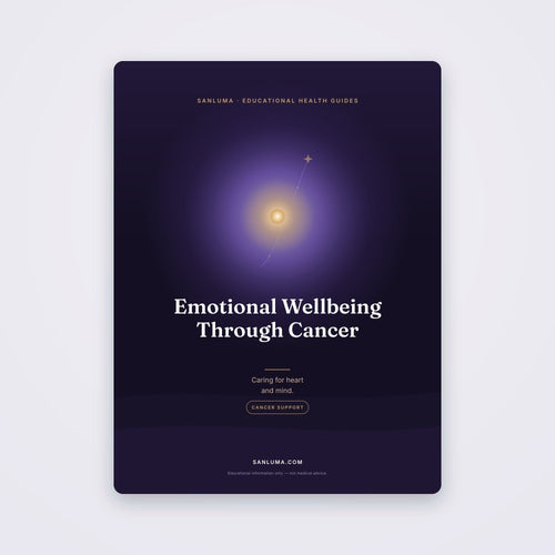 Emotional Wellbeing Through Cancer | SanLuma health guide cover
