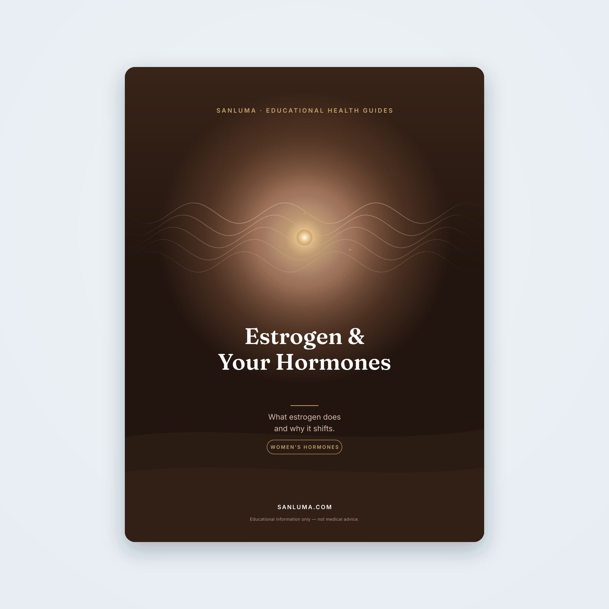 Estrogen & Your Hormones — Understanding the Change | SanLuma health guide cover