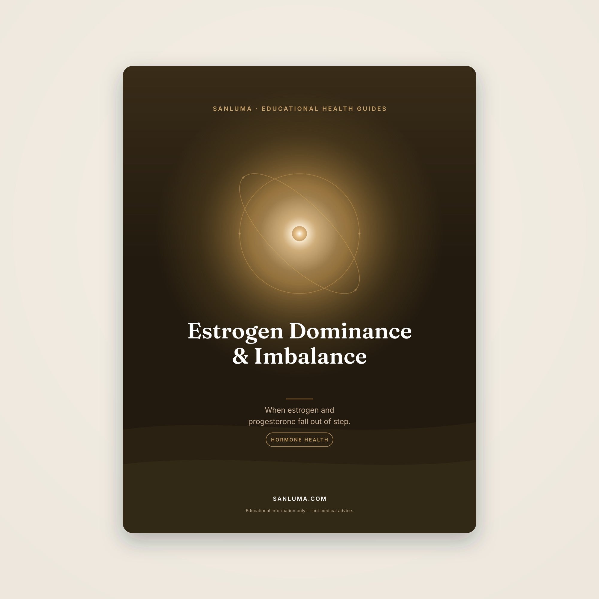 Estrogen Dominance & Hormonal Imbalance | SanLuma health guide cover