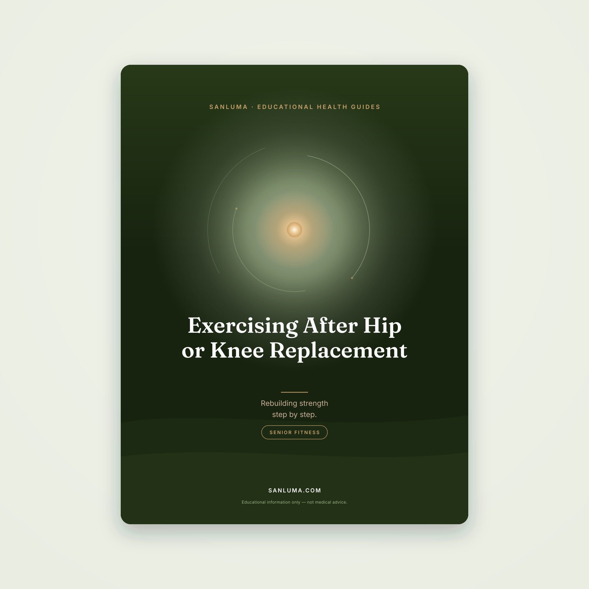 Exercising After Hip or Knee Replacement | SanLuma health guide cover