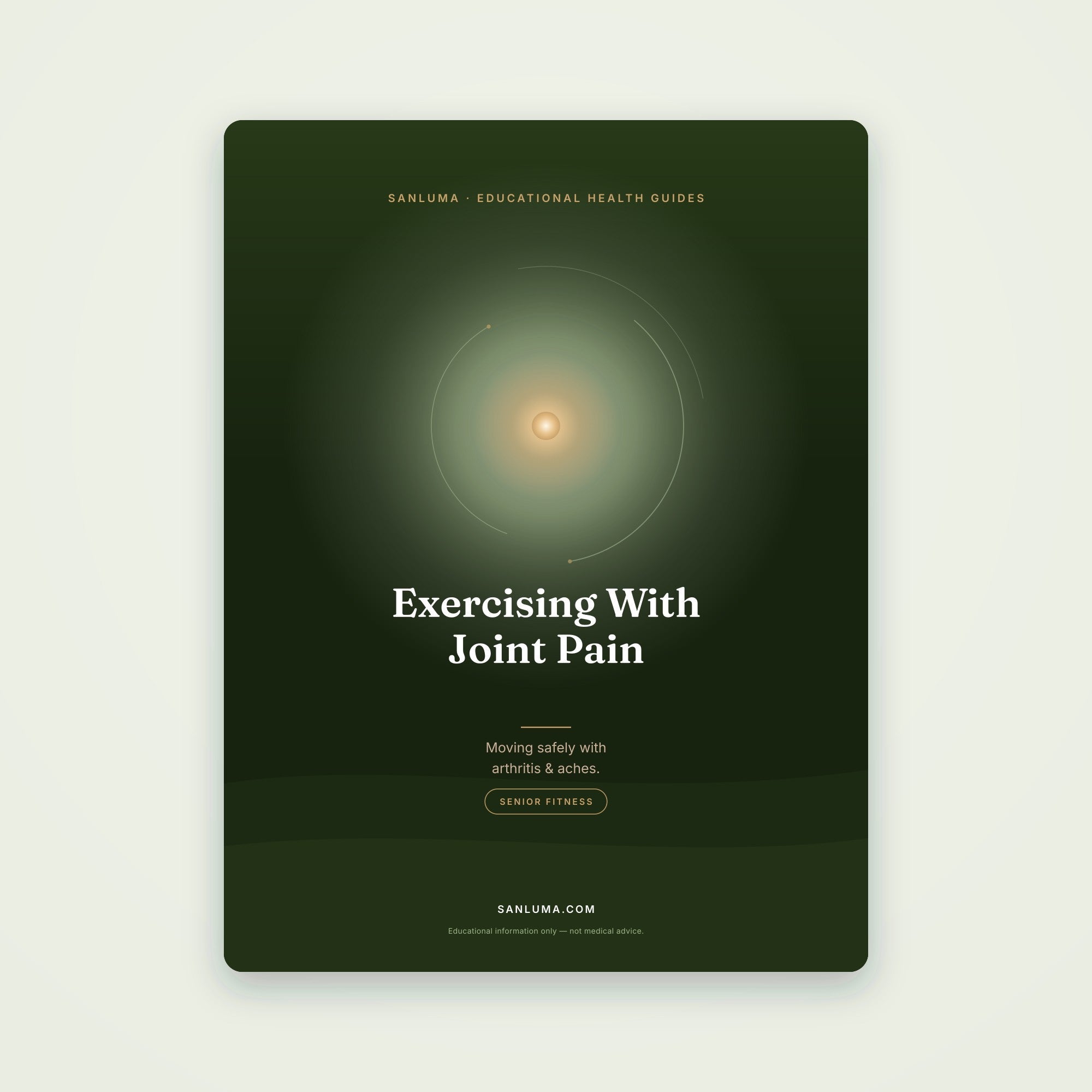 Exercising With Joint Pain & Arthritis | SanLuma health guide cover