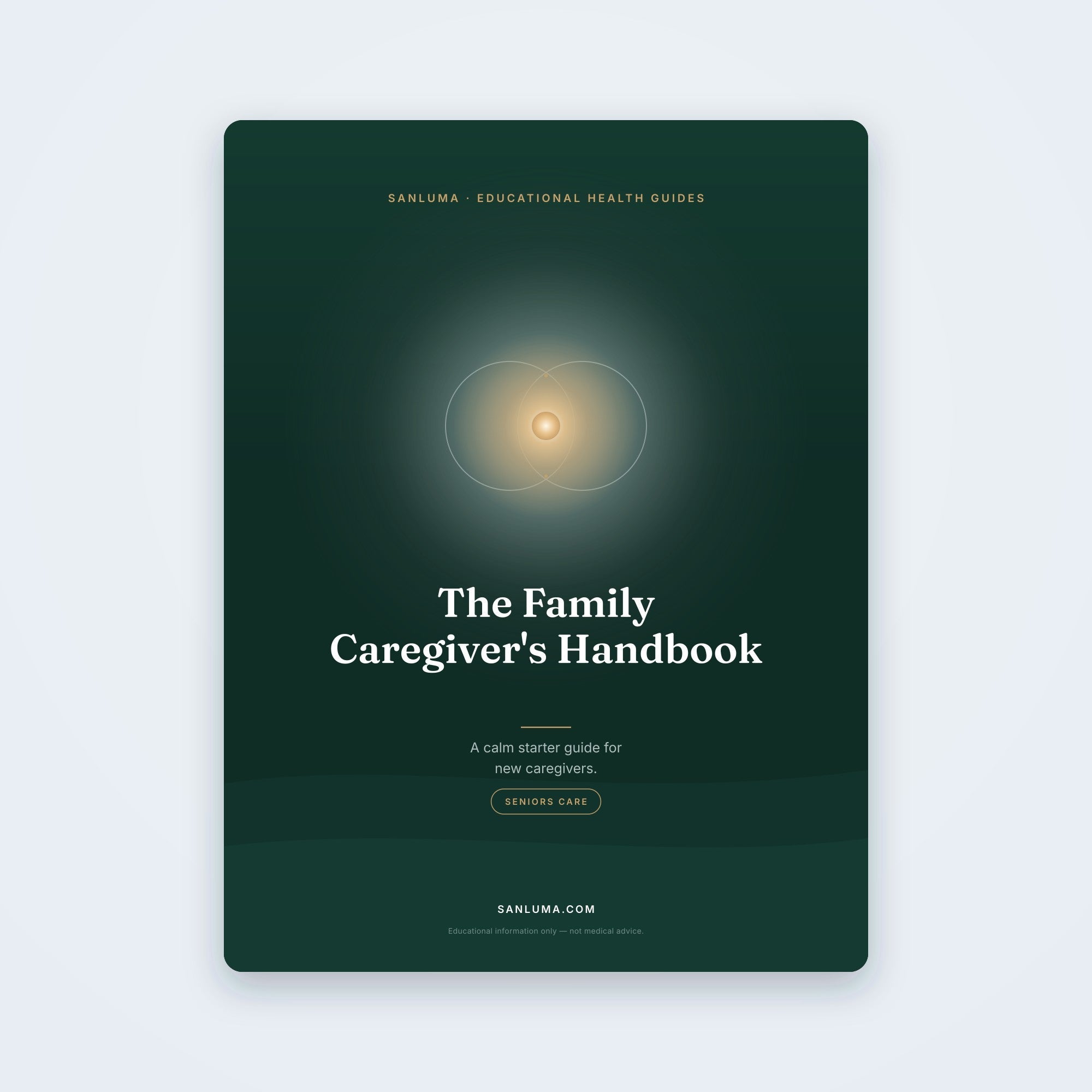 SanLuma educational caregiving PDF guide cover