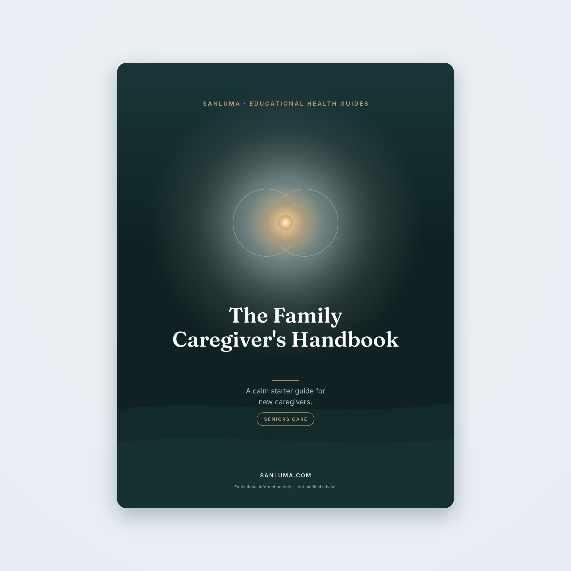 The Family Caregiver's Handbook — A Calm Starter Guide | SanLuma health guide cover