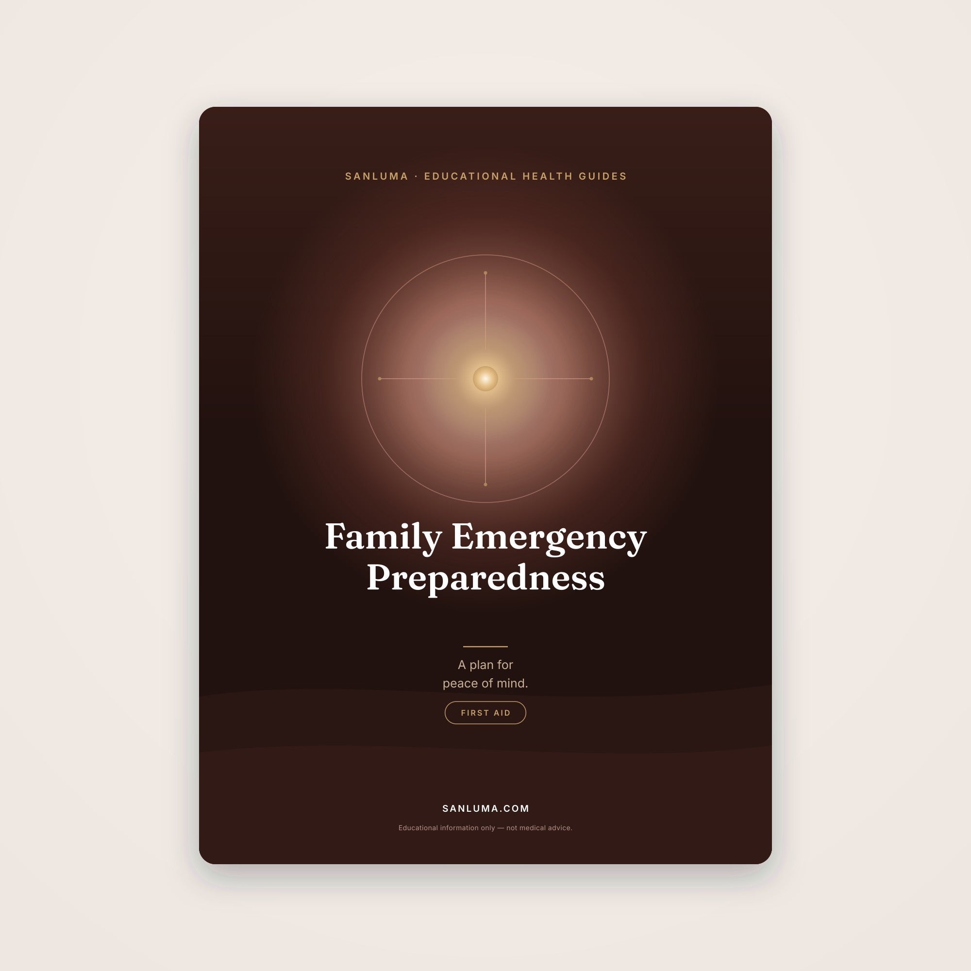 Family Emergency Preparedness | SanLuma health guide cover