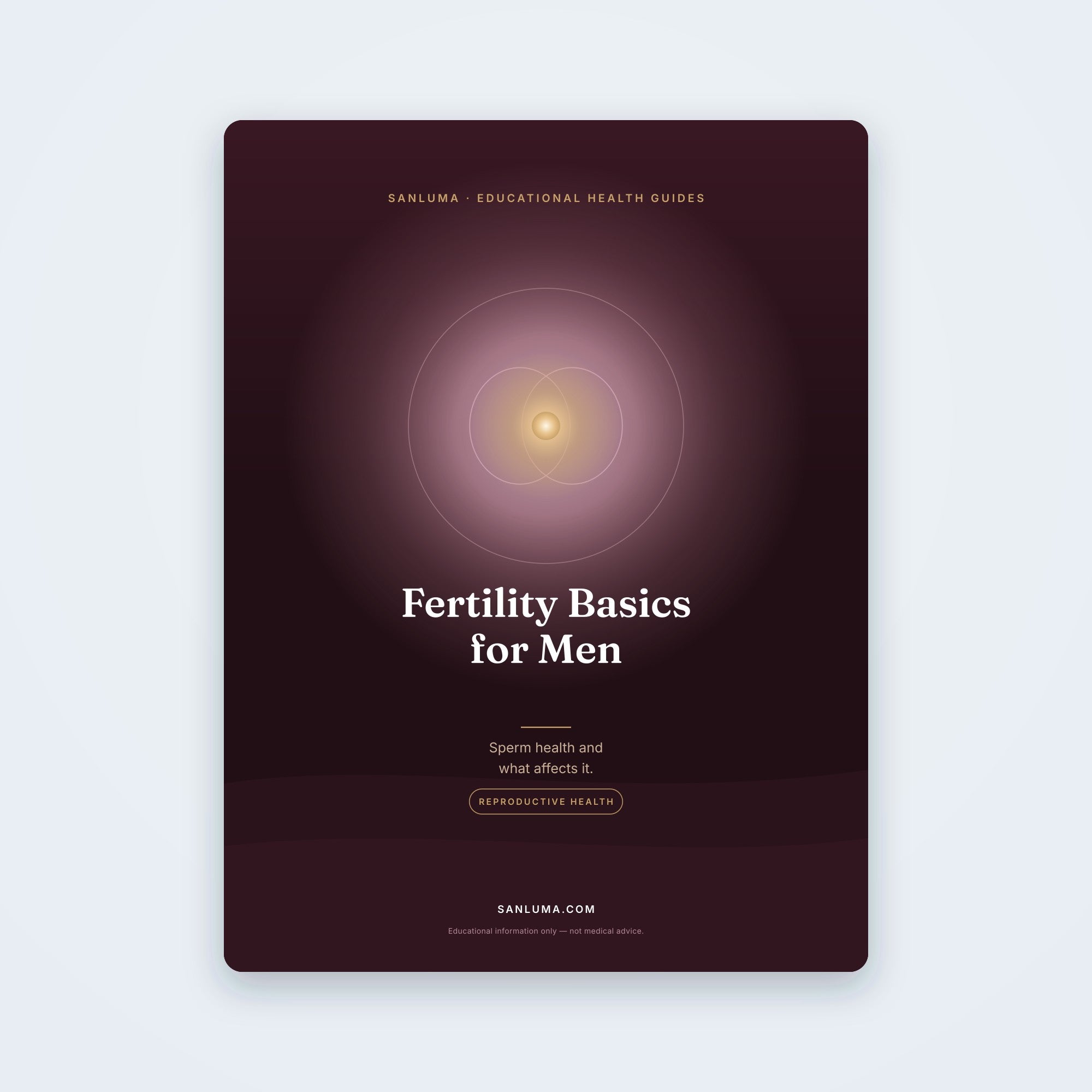 Fertility Basics for Men | SanLuma health guide cover