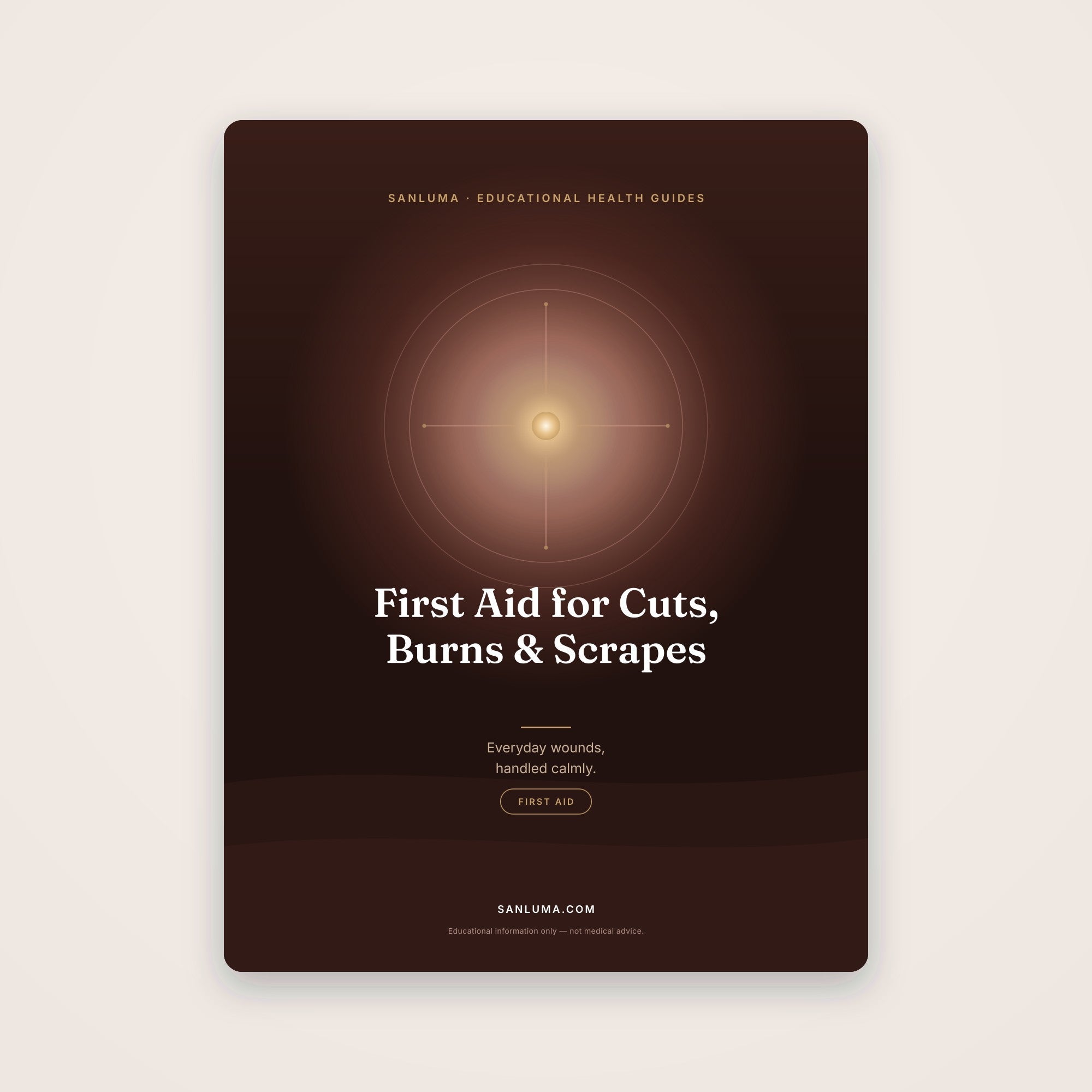 First Aid for Cuts, Burns & Scrapes | SanLuma health guide cover