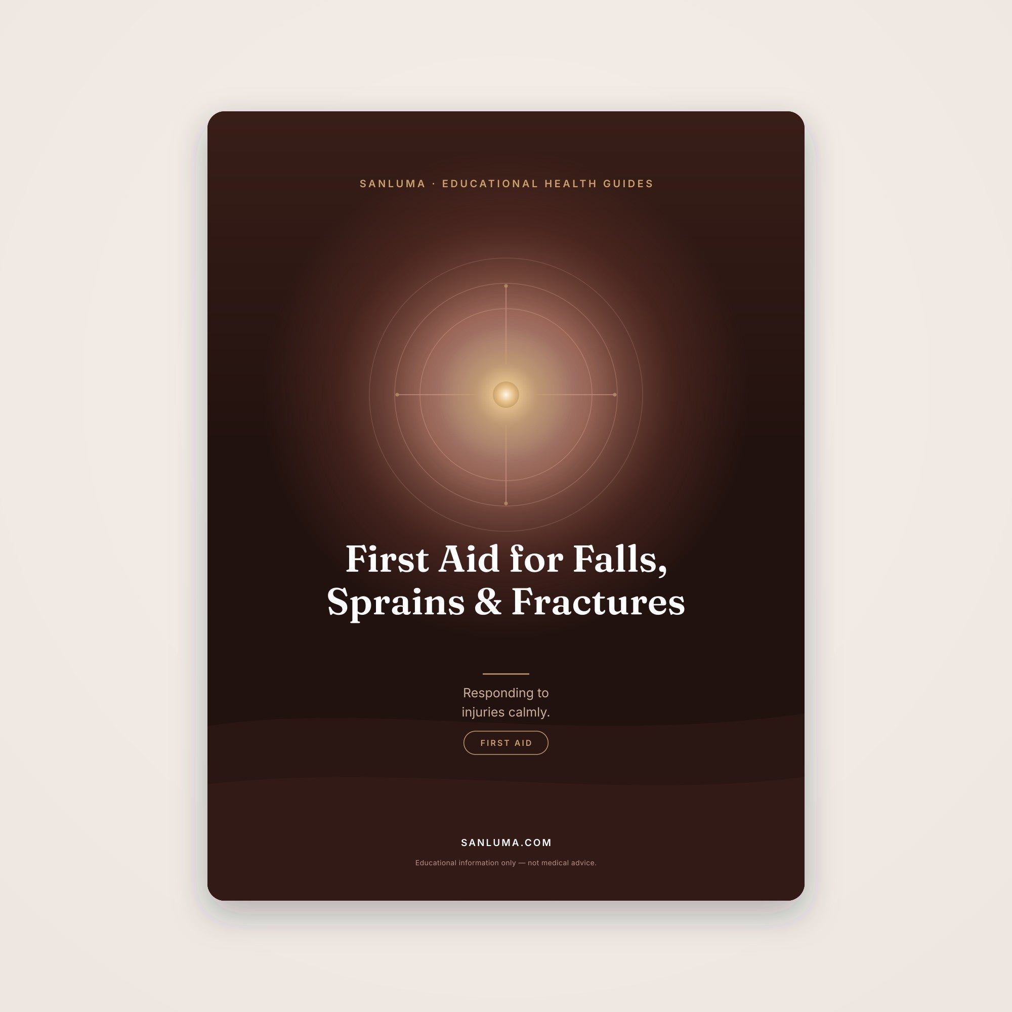 First Aid for Falls, Sprains & Fractures | SanLuma health guide cover