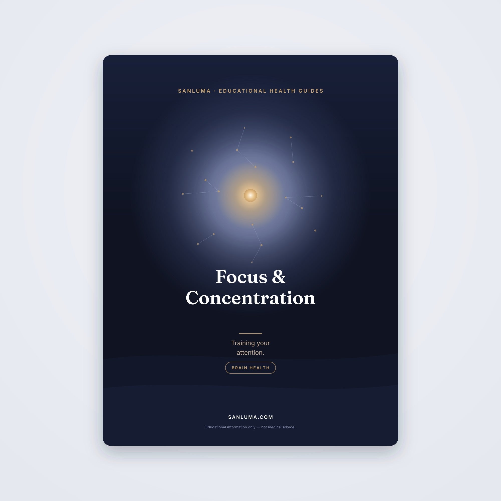 Focus & Concentration — Training Your Attention | SanLuma health guide cover