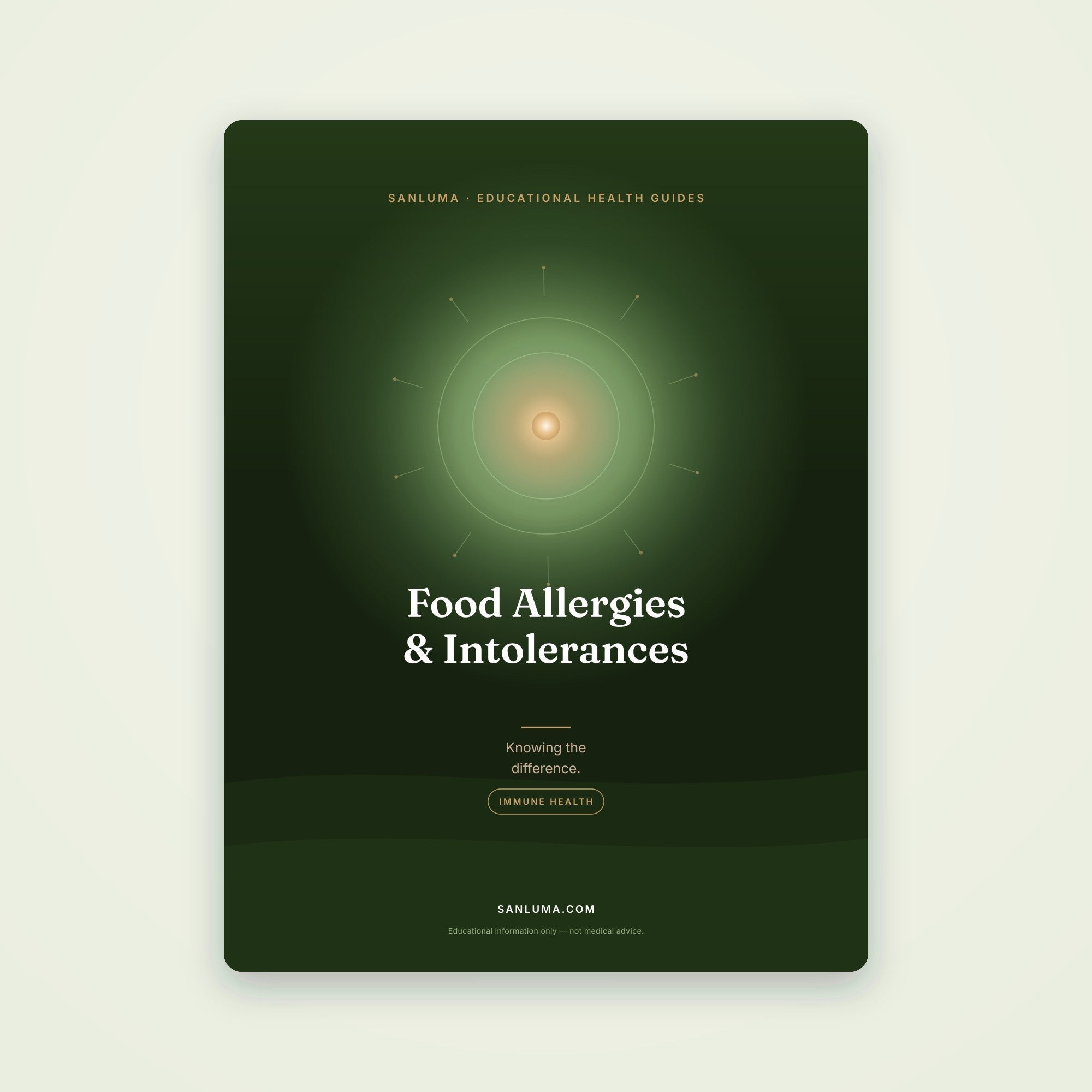 Food Allergies & Intolerances — Knowing the Difference | SanLuma health guide cover