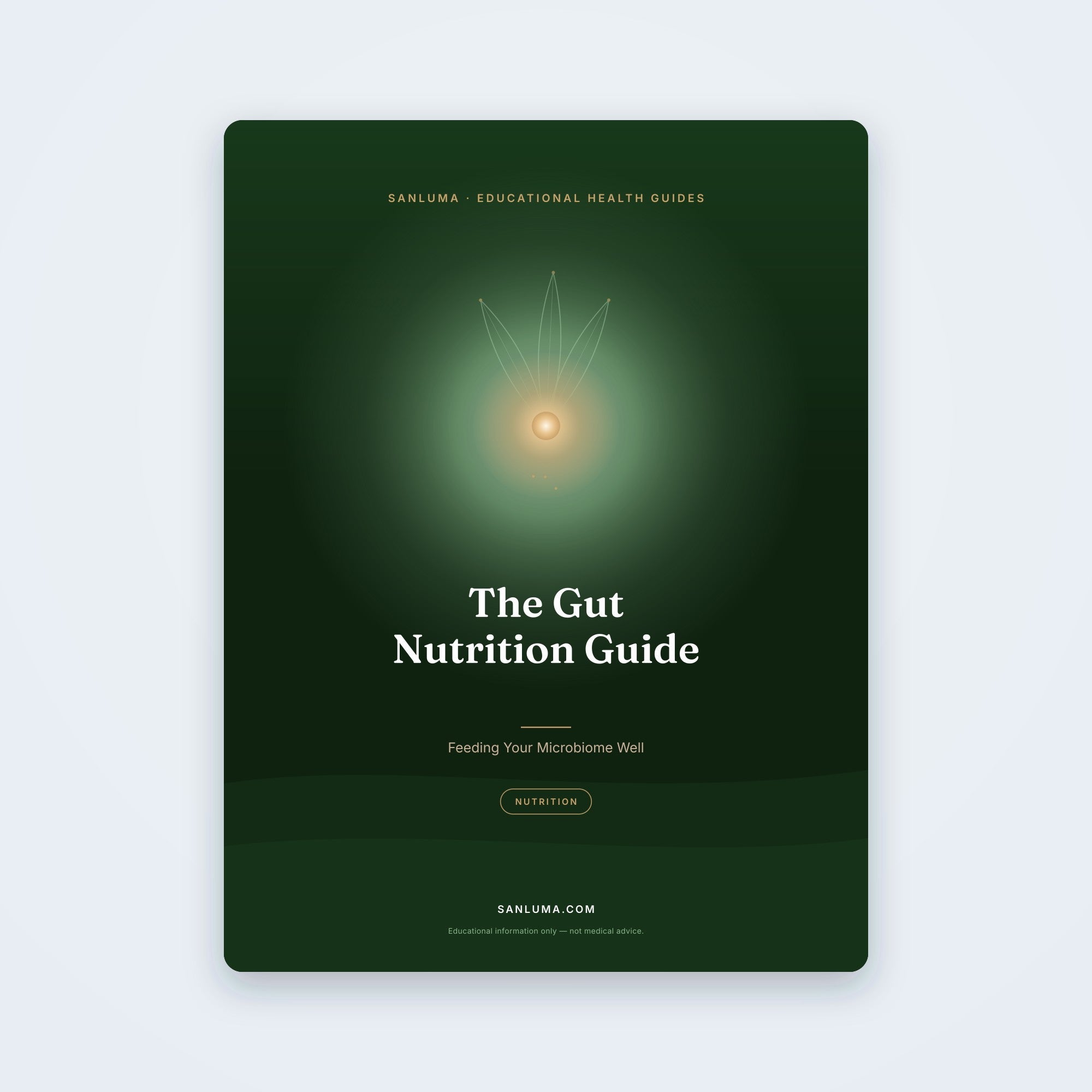 The Gut Nutrition Guide — Feeding Your Microbiome Well | SanLuma health guide cover