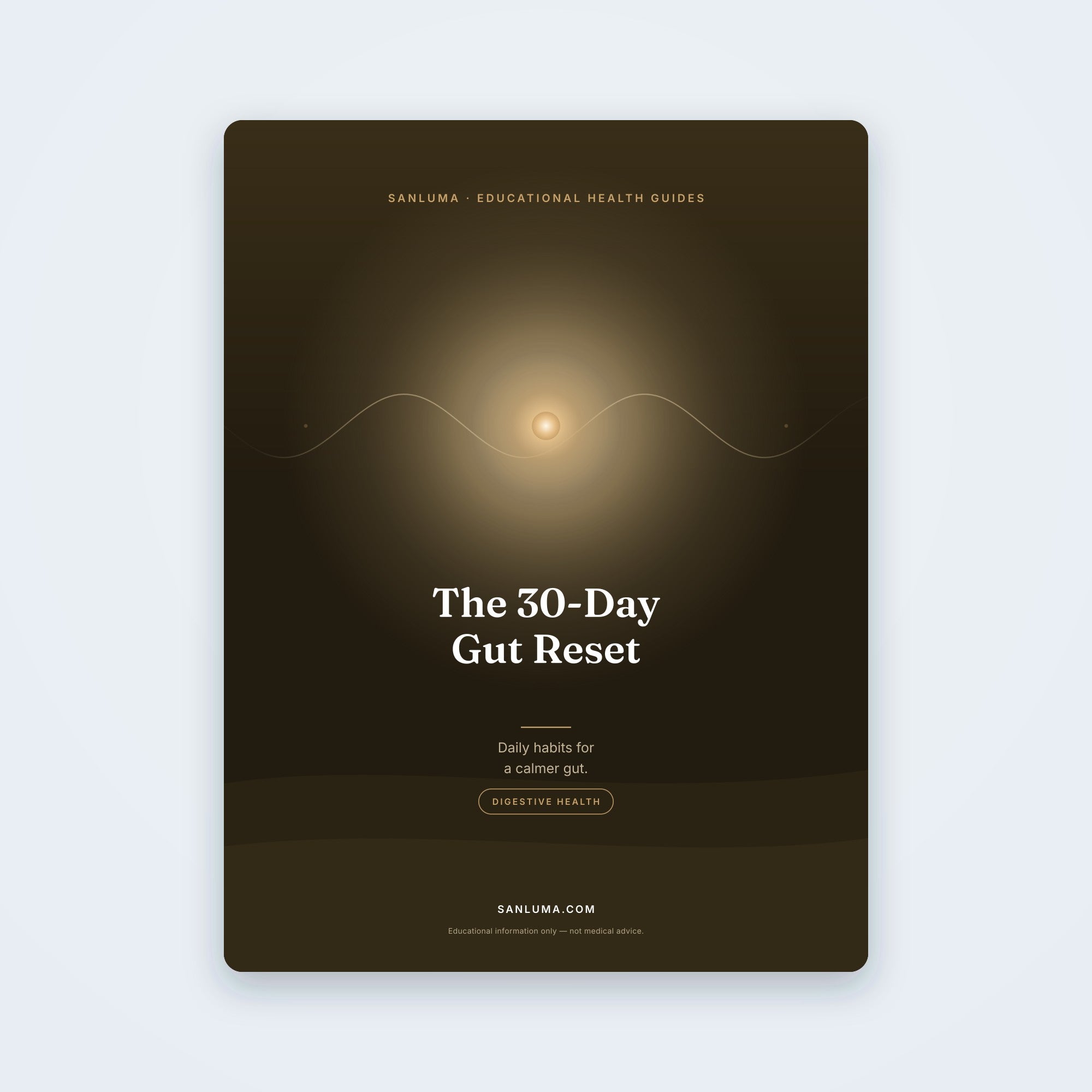 The 30-Day Gut Reset — Daily Habits | SanLuma health guide cover