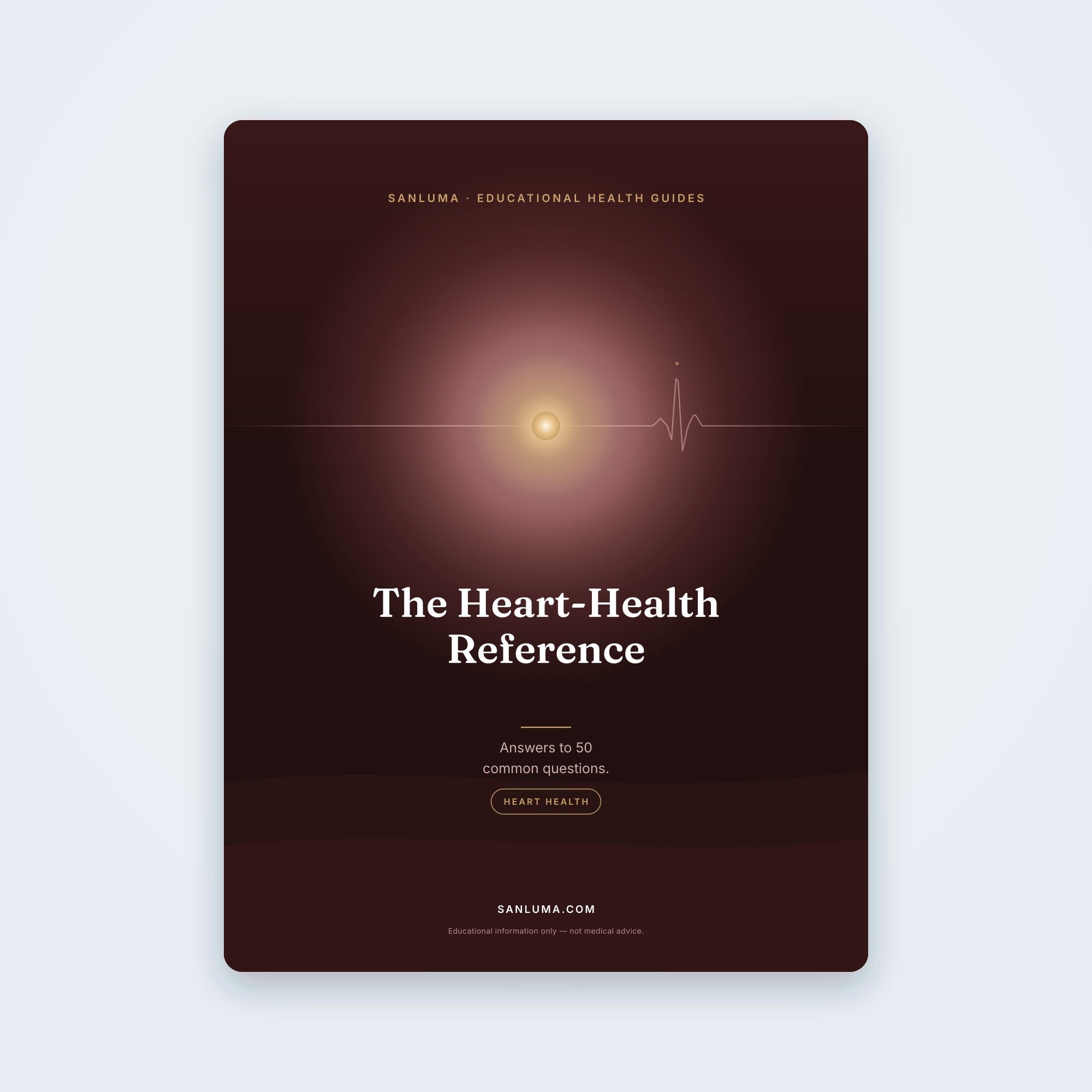 The Heart-Health Reference — 50 Common Questions | SanLuma health guide cover