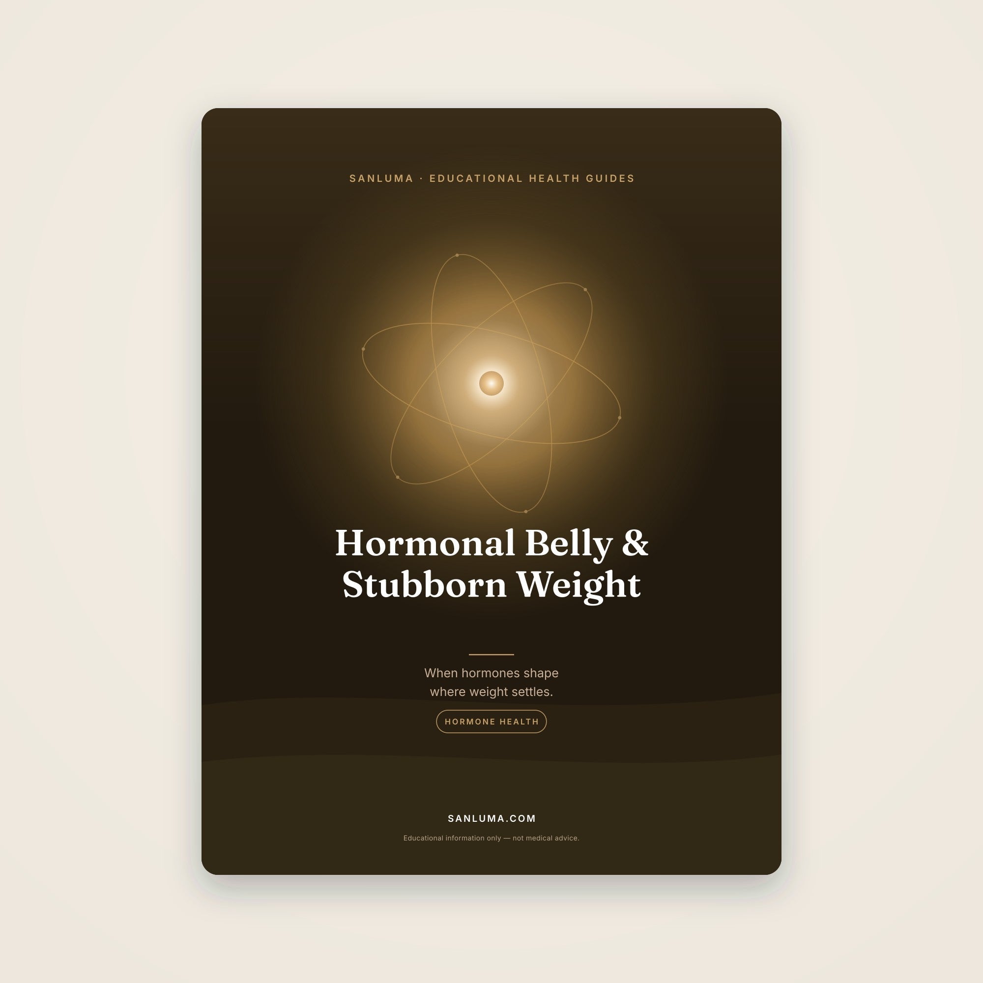 Hormonal Belly & Stubborn Weight | SanLuma health guide cover