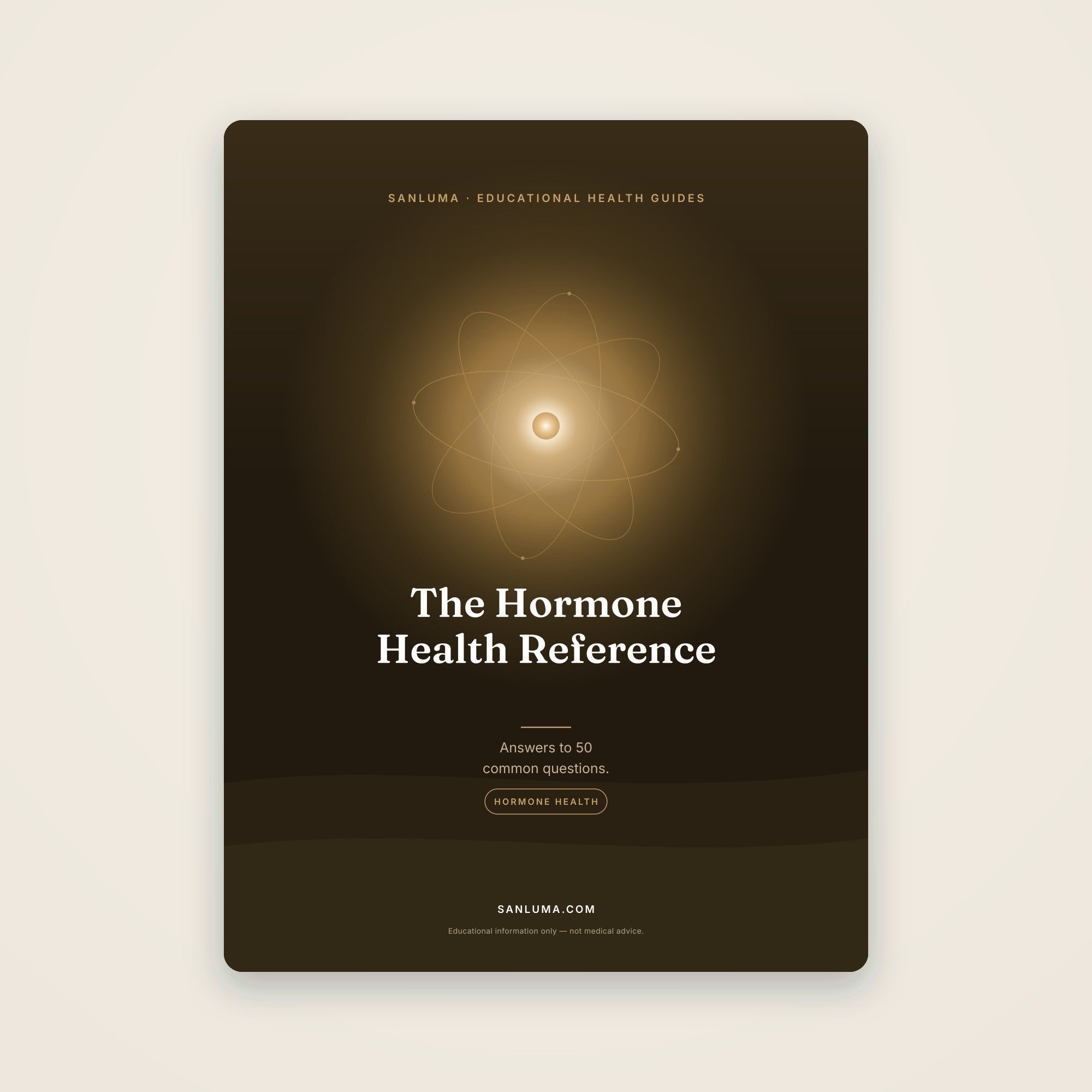 The Hormone Health Reference — 50 Common Questions | SanLuma health guide cover