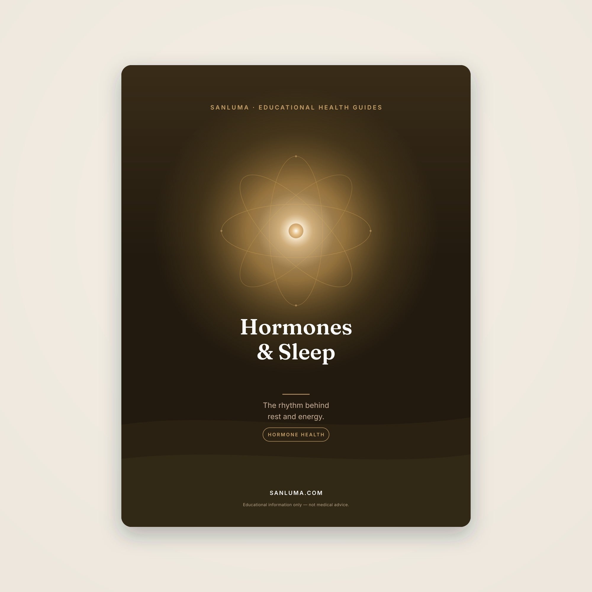 Hormones & Sleep — The Daily Rhythm | SanLuma health guide cover