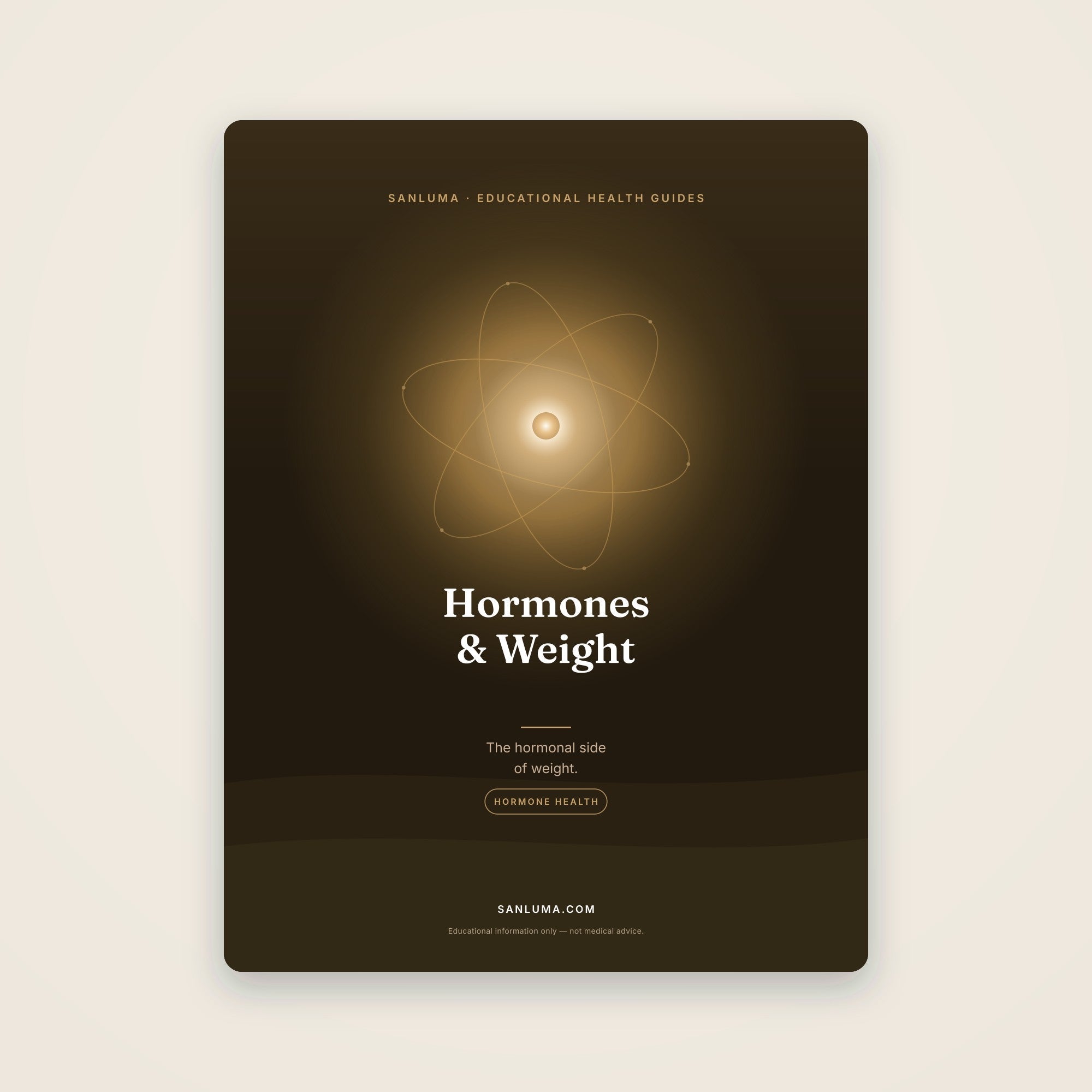 Hormones & Weight — The Hormonal Picture | SanLuma health guide cover