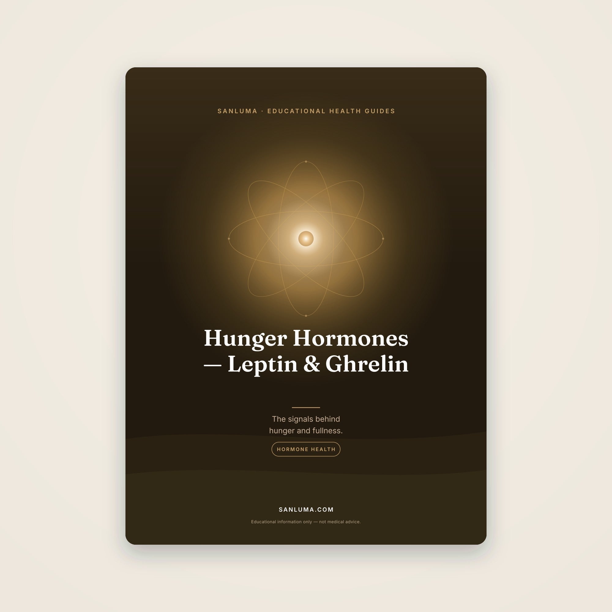 Hunger Hormones — Leptin & Ghrelin | SanLuma health guide cover