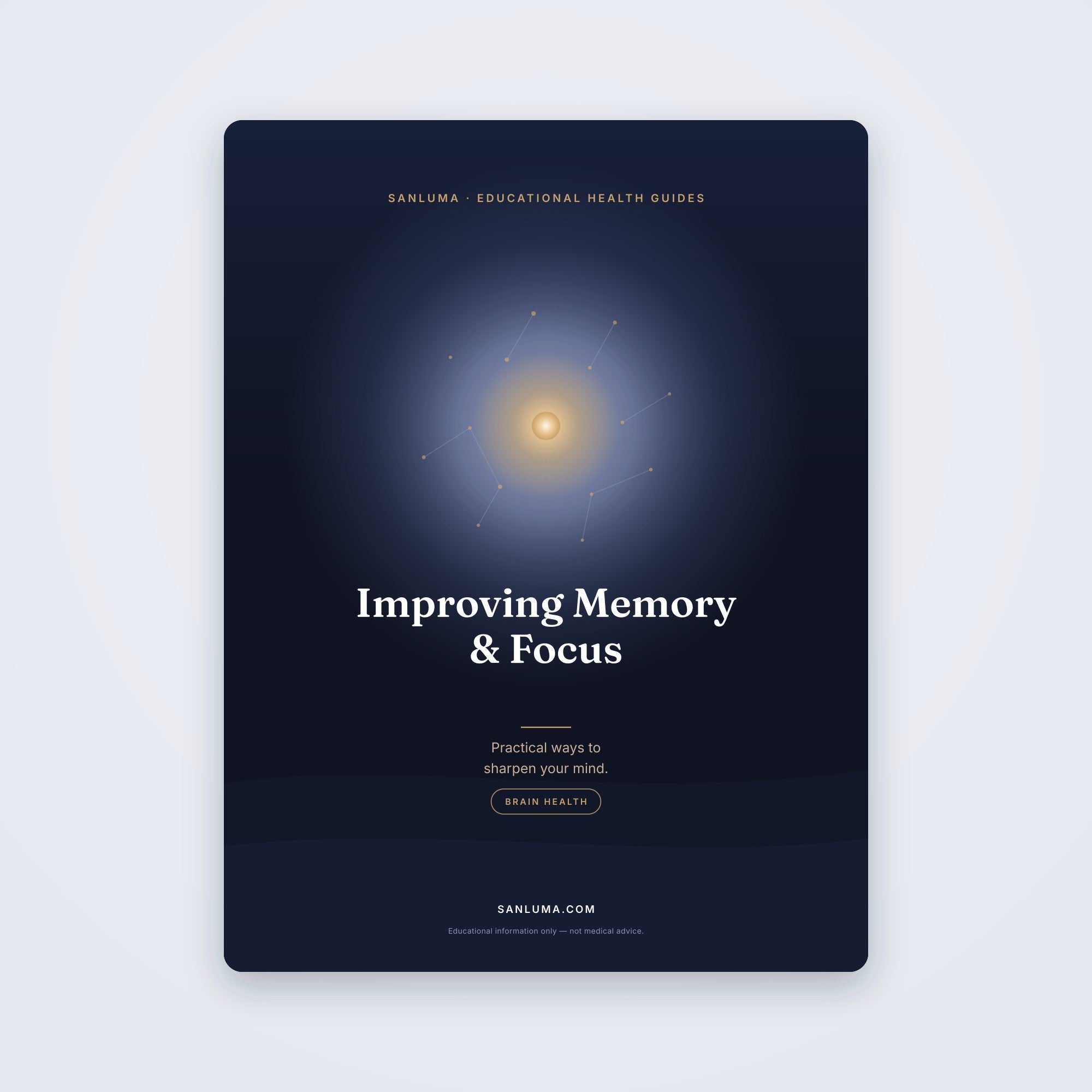 Improving Memory & Focus — Sharpen Your Mind | SanLuma health guide cover