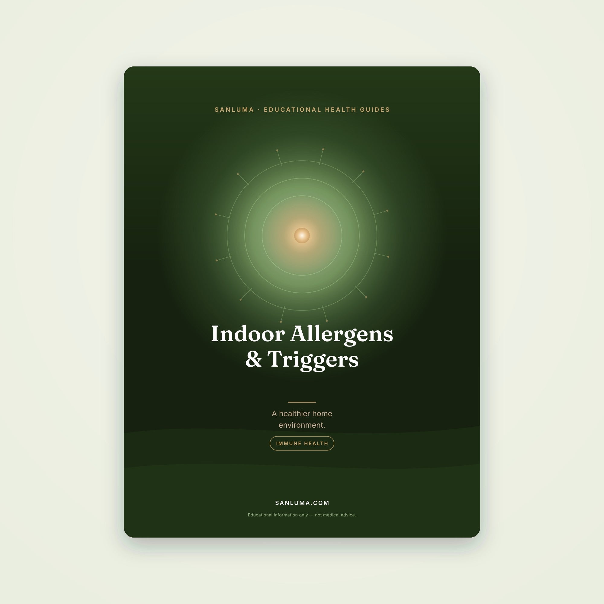 Indoor Allergens & Triggers — A Healthier Home | SanLuma health guide cover