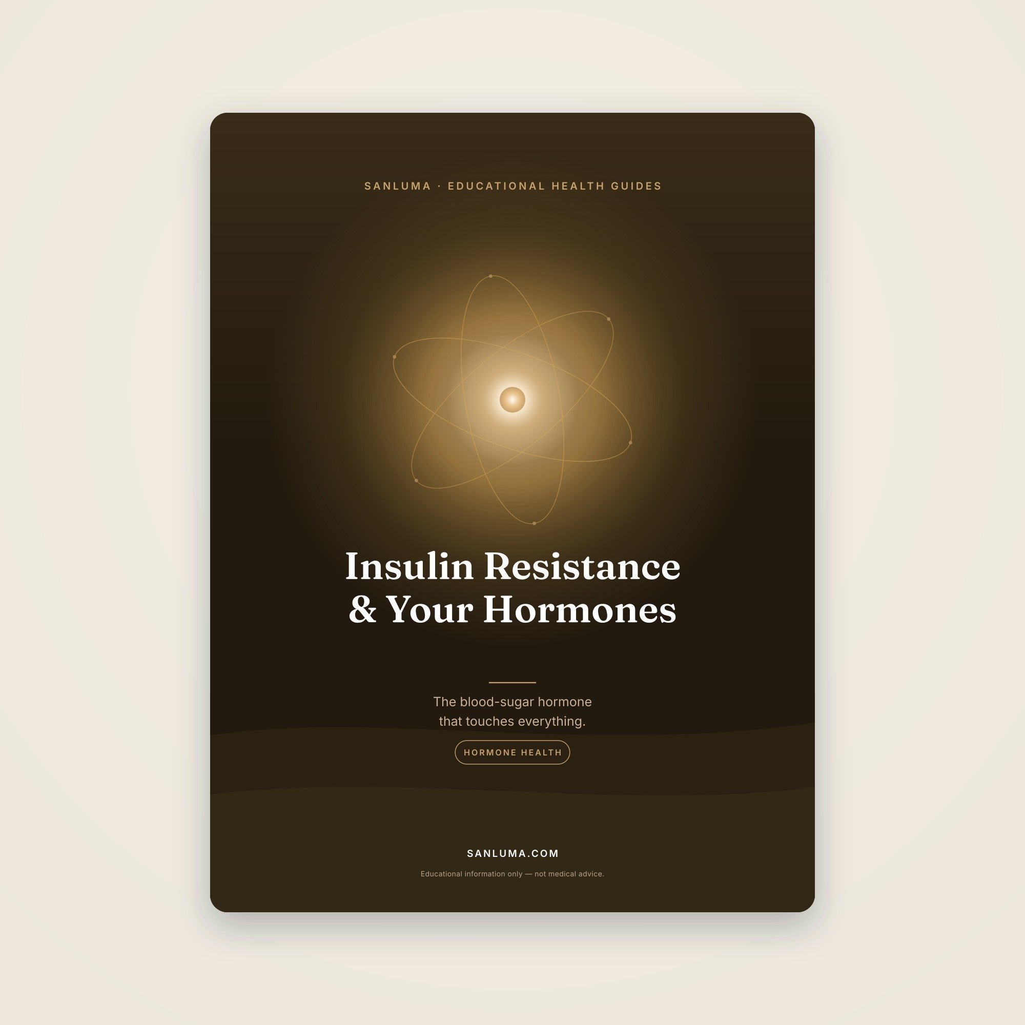 Insulin Resistance & Your Hormones | SanLuma health guide cover
