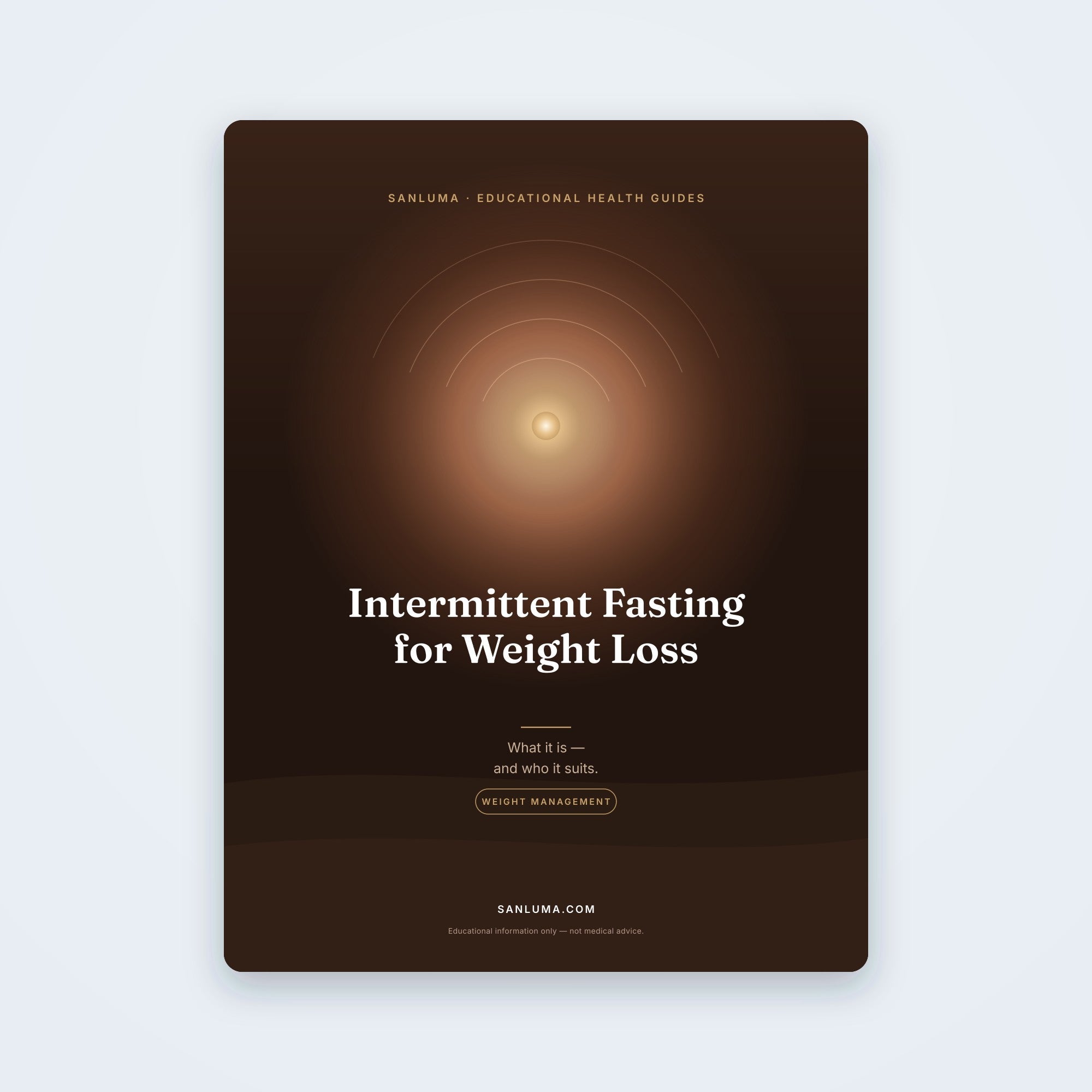 Intermittent Fasting for Weight Loss | SanLuma health guide cover