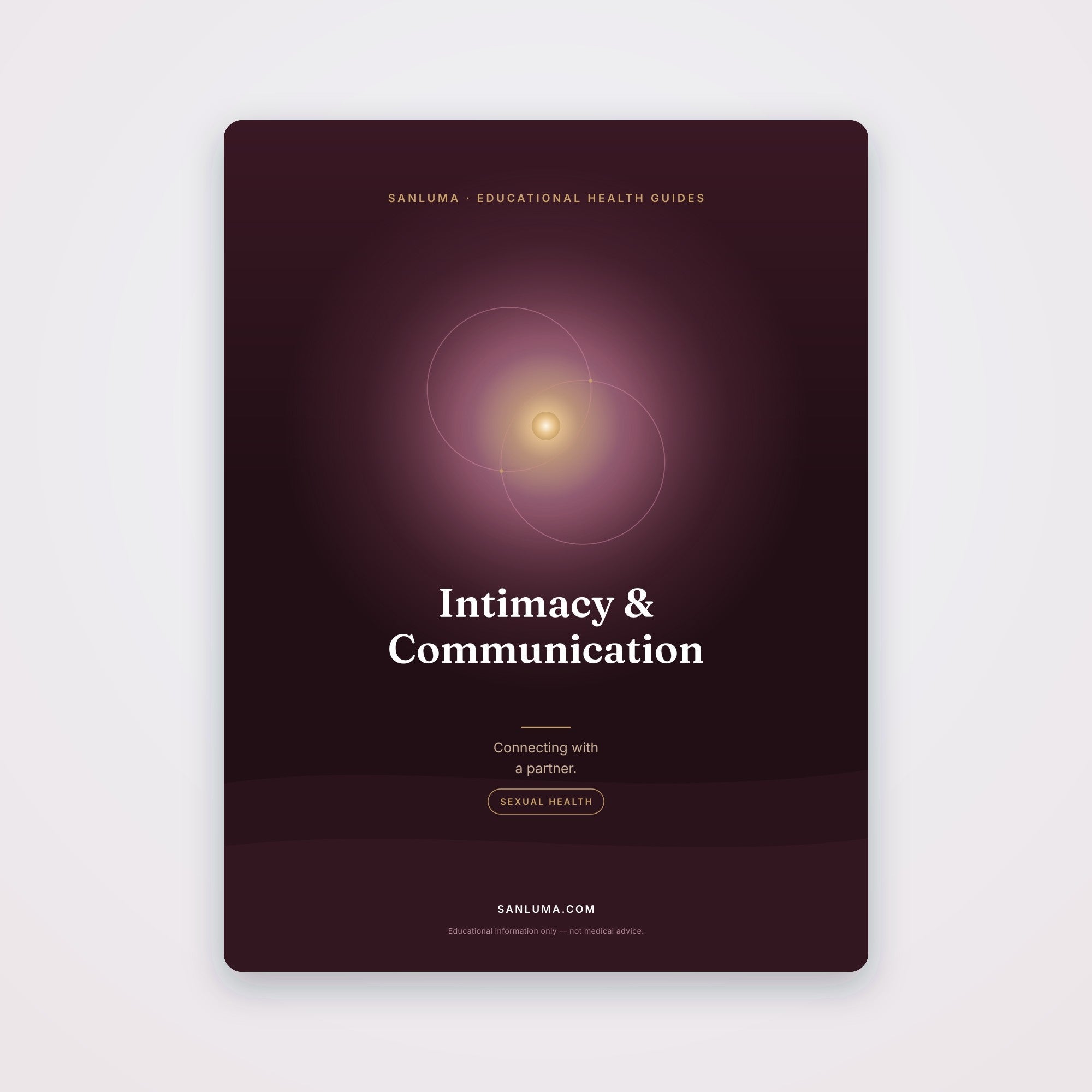 Intimacy & Communication — Connecting With a Partner | SanLuma health guide cover