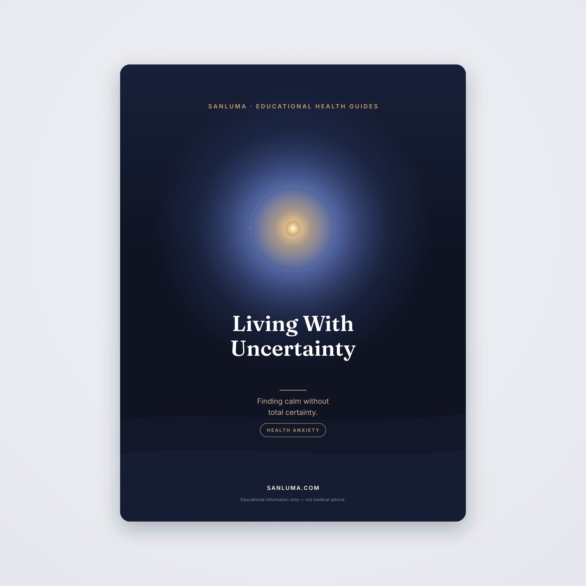 Living With Uncertainty | SanLuma health guide cover