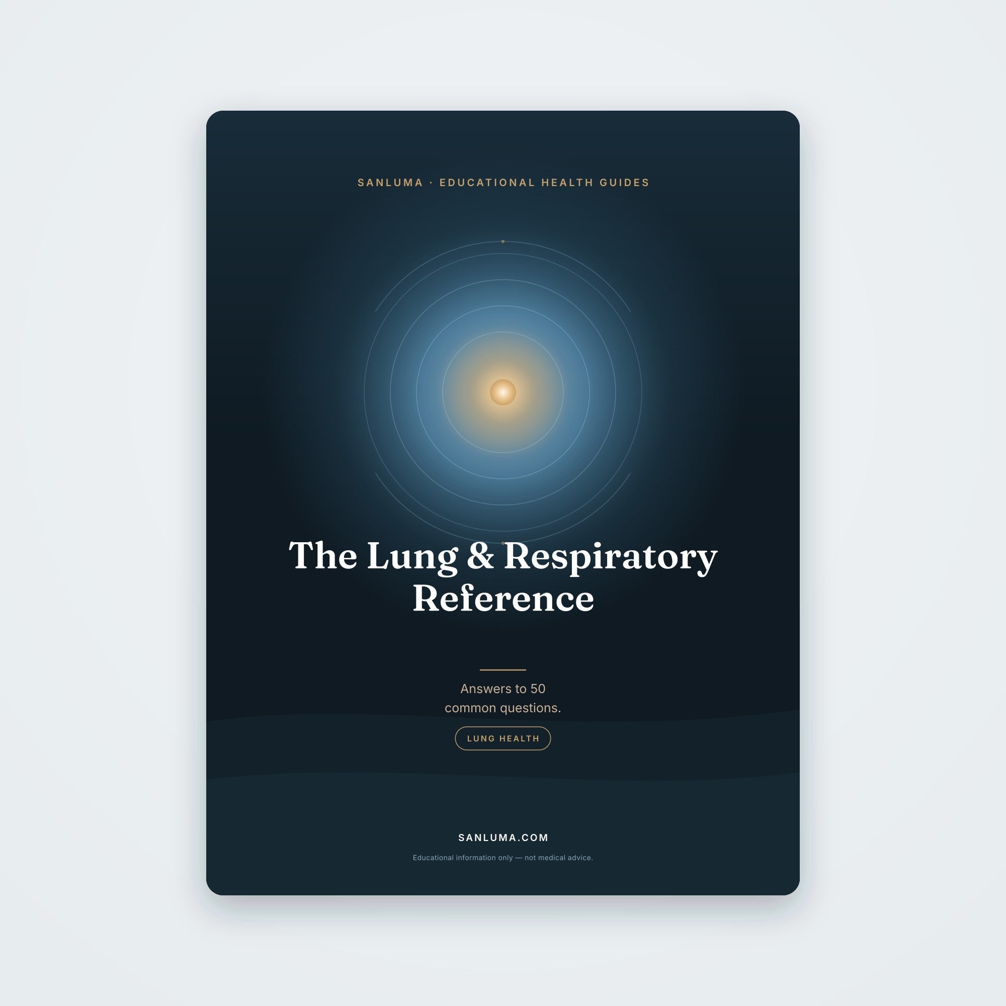 The Lung & Respiratory Reference — 50 Questions | SanLuma health guide cover