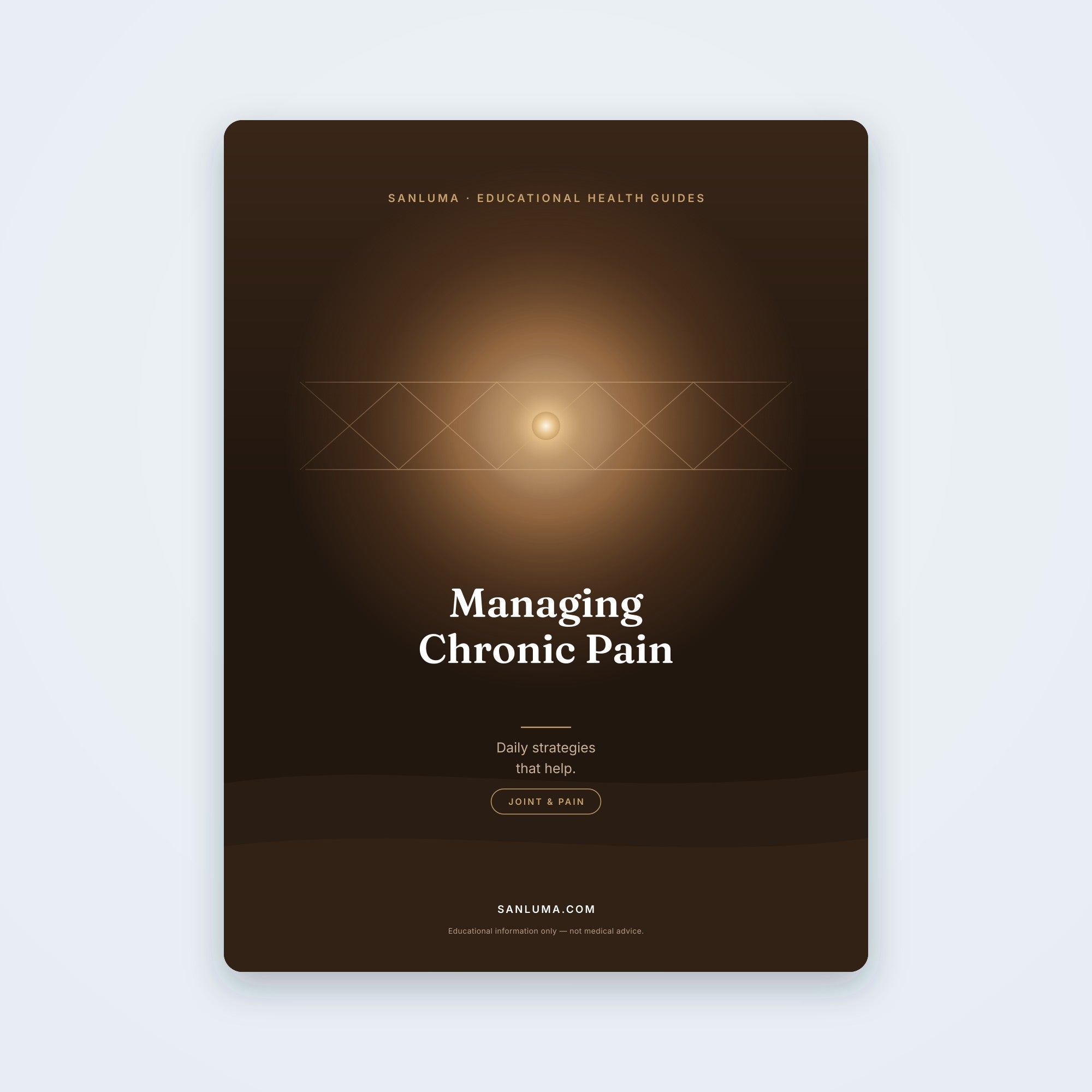 Managing Chronic Pain — Daily Strategies | SanLuma health guide cover
