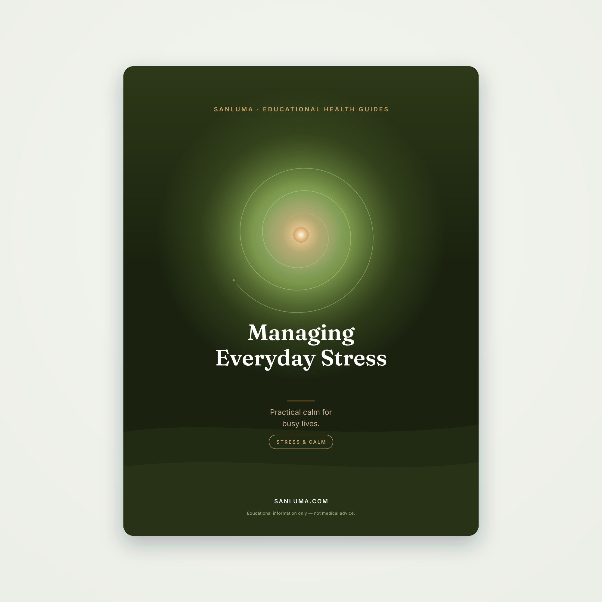Managing Everyday Stress | SanLuma health guide cover