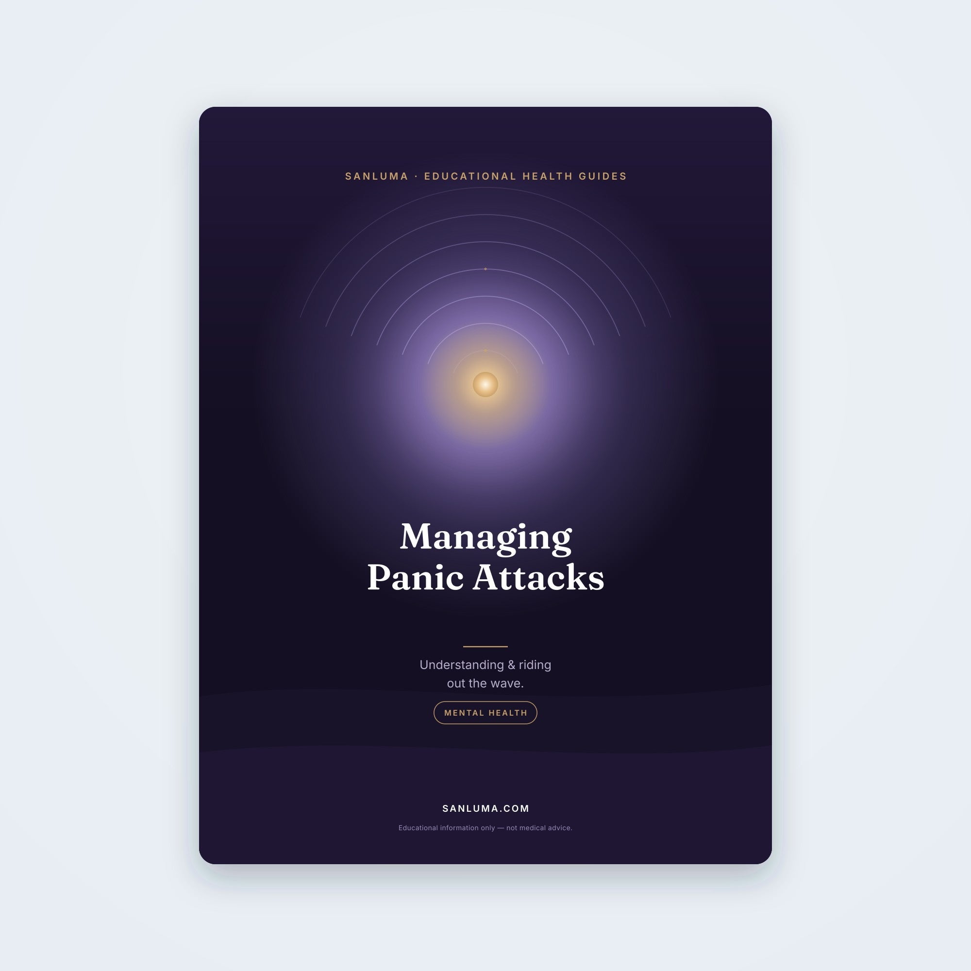 Managing Panic Attacks — Understanding & Riding Out the Wave | SanLuma health guide cover