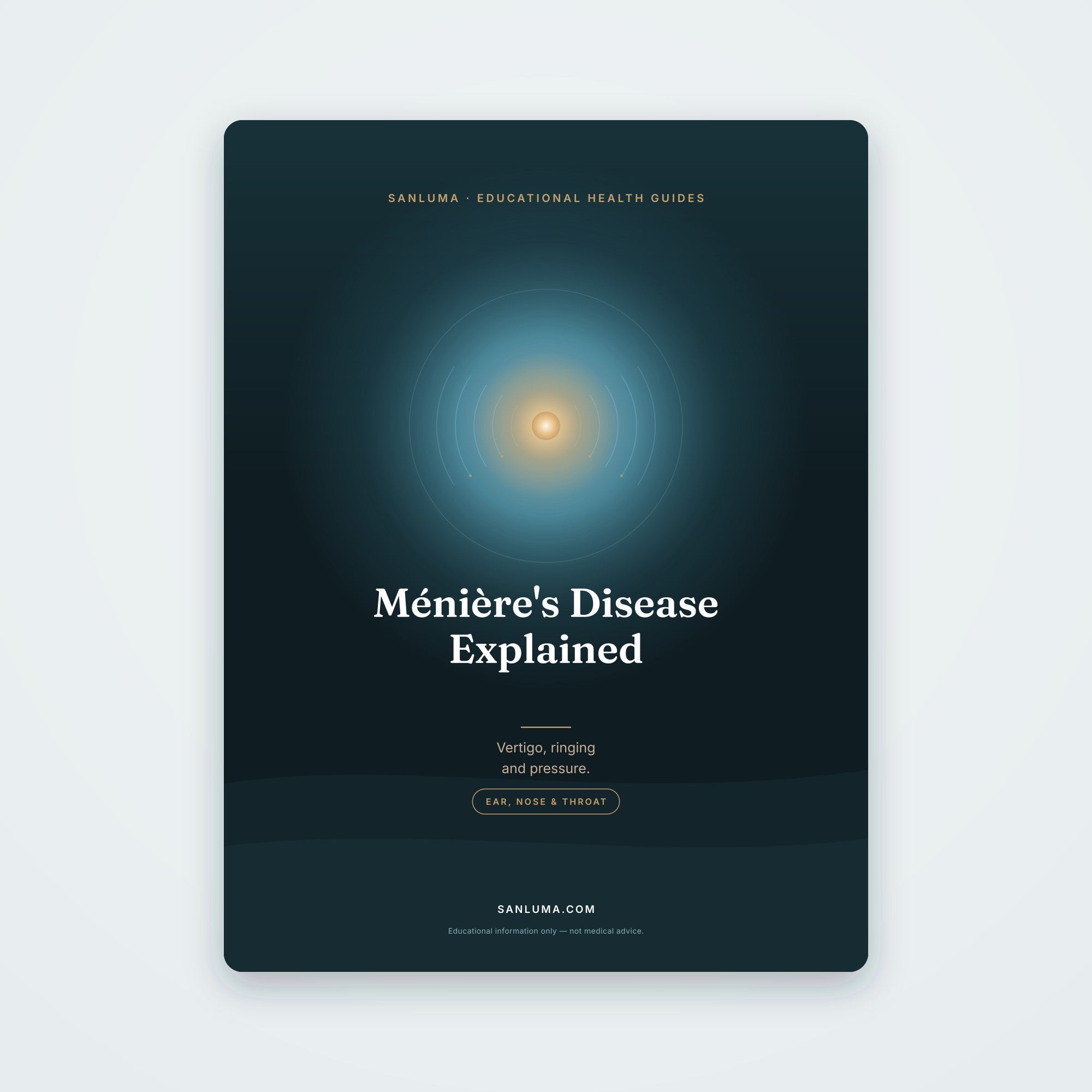Ménière's Disease — A Calm Guide | SanLuma health guide cover